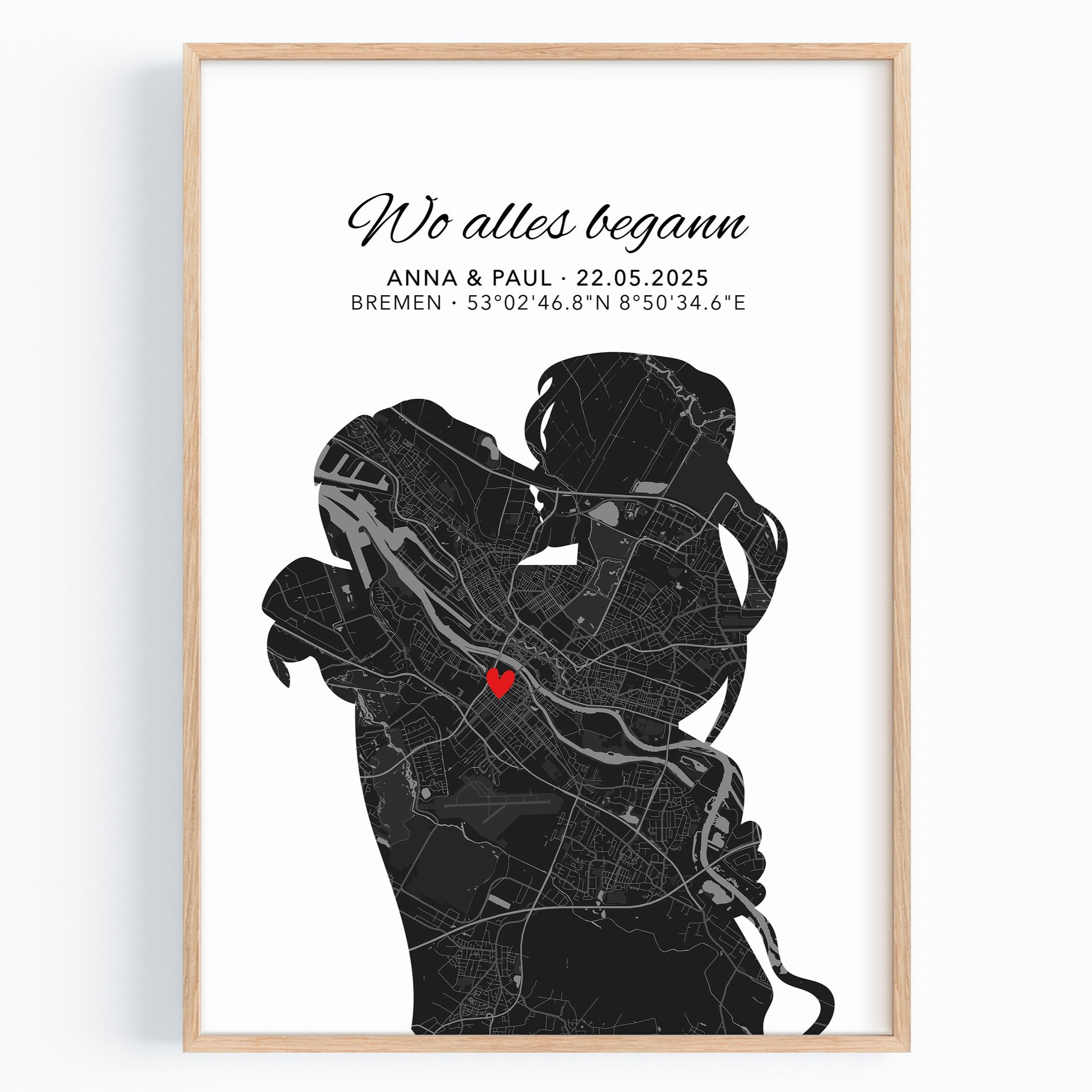 Jahrestag Geschenk für ihn Koordinaten Bild