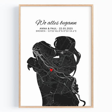 Jahrestag Geschenk für ihn Koordinaten Bild