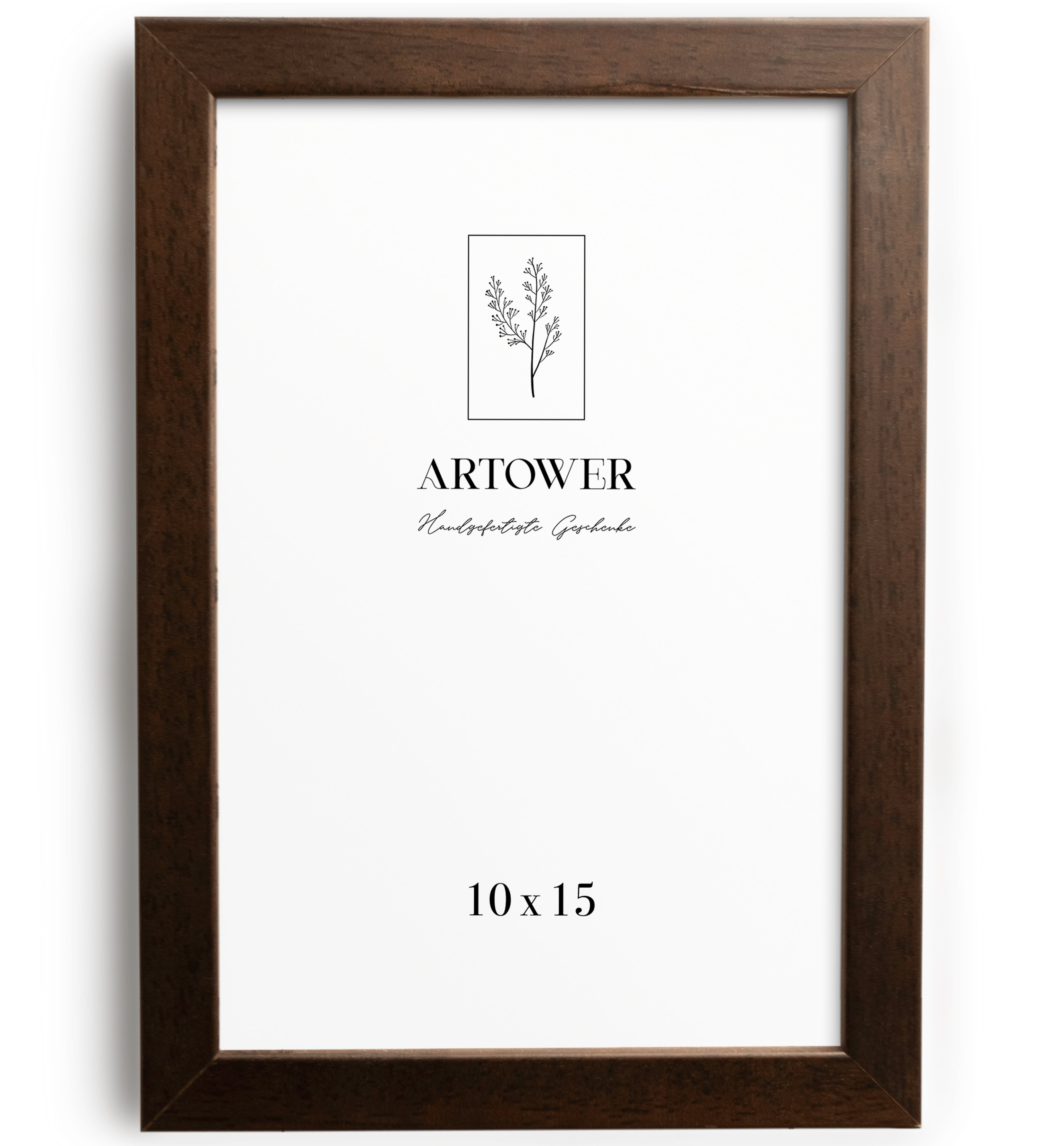 Artower® Bilderrahmen Braun Holz Dünner Rahmen