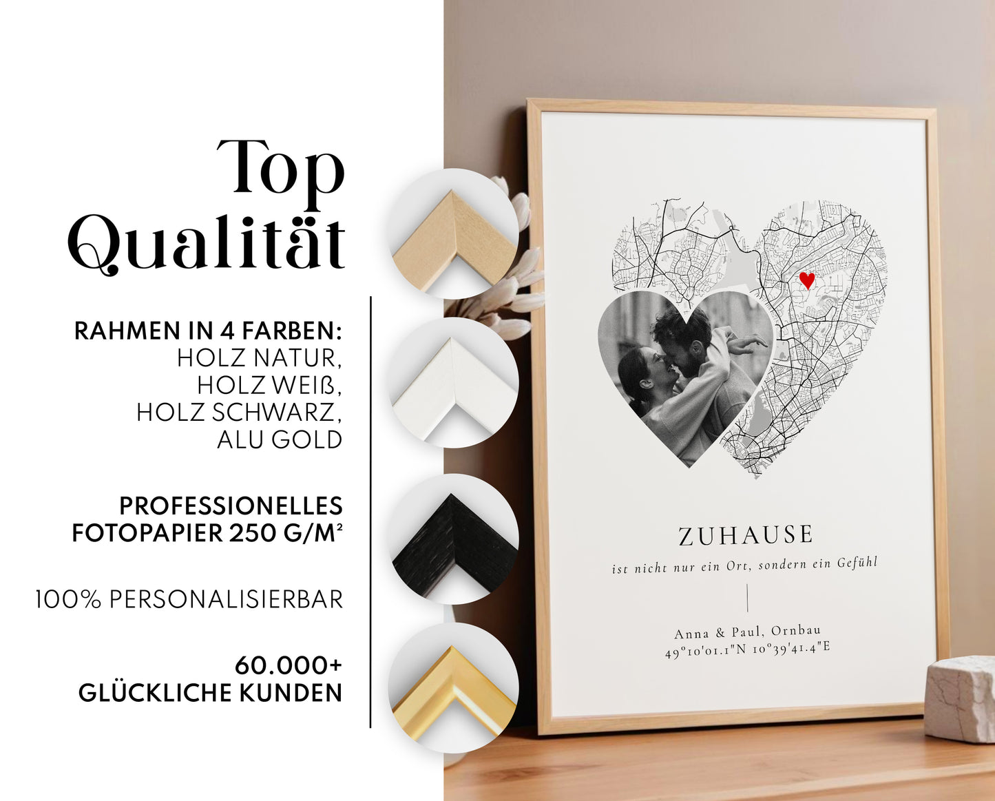 Zuhause Poster Geschenk für Partner