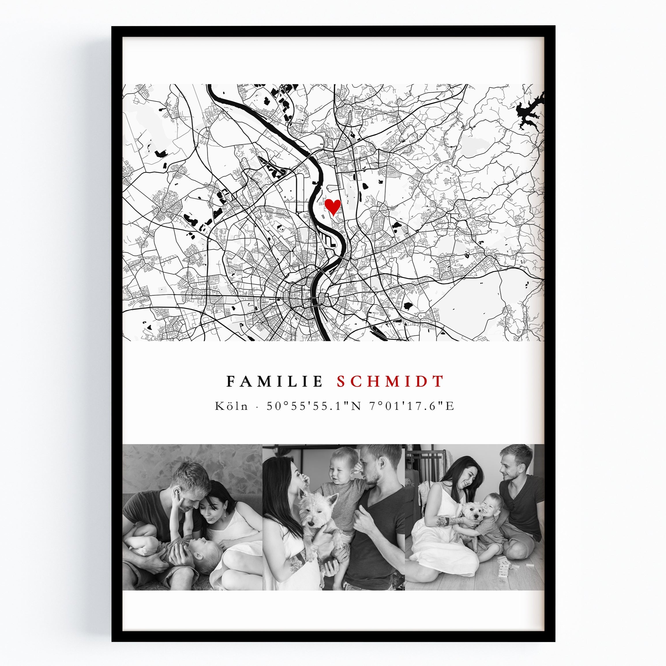 Familienbild persönliche Stadtkarte