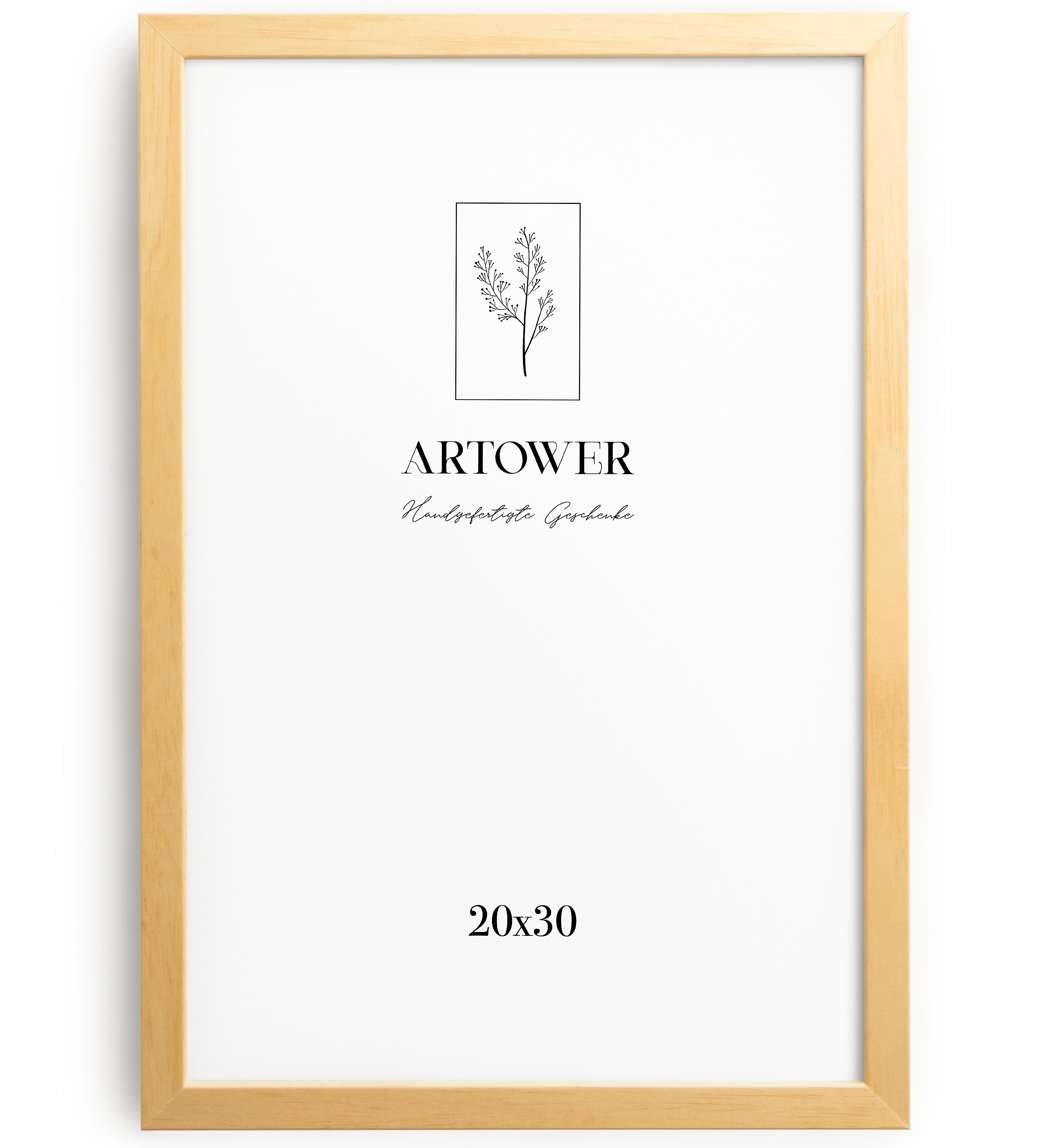 Artower® Bilderrahmen Natur Holz Dünner Rahmen
