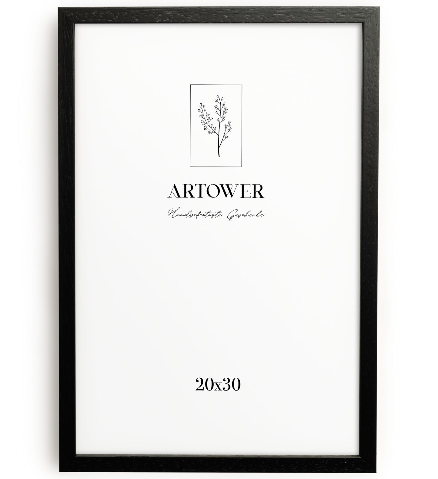 Artower® Bilderrahmen Schwarz Holz | Schwarzer Dünner Rahmen