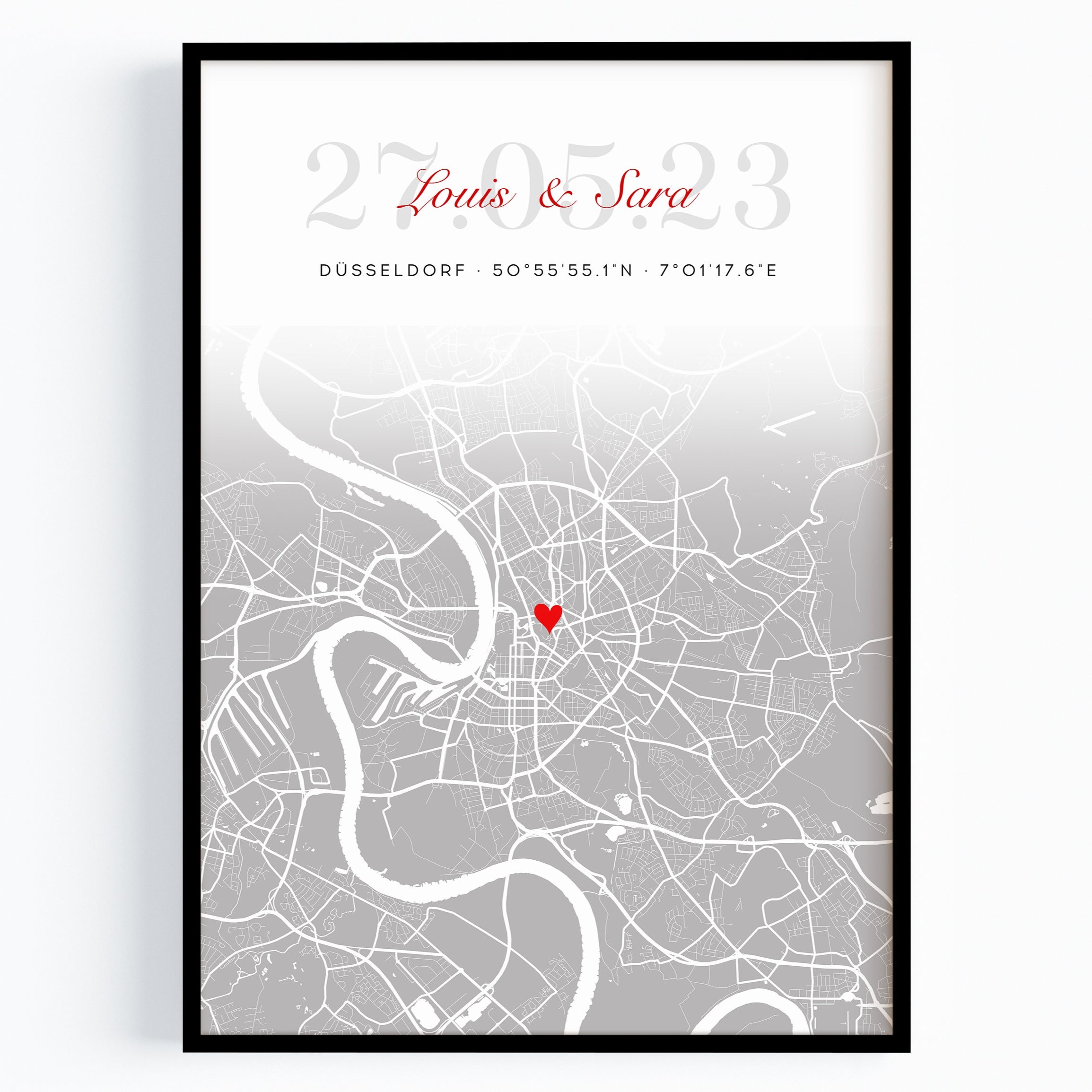 Stadtkarte Personalisiertes Datum Poster