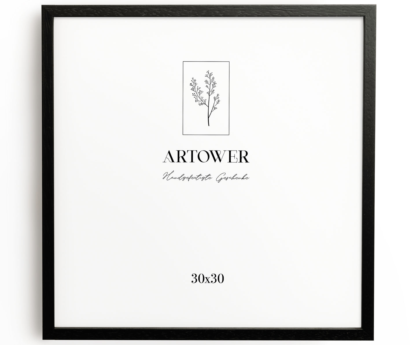 Artower® Bilderrahmen Schwarz Holz | Schwarzer Dünner Rahmen