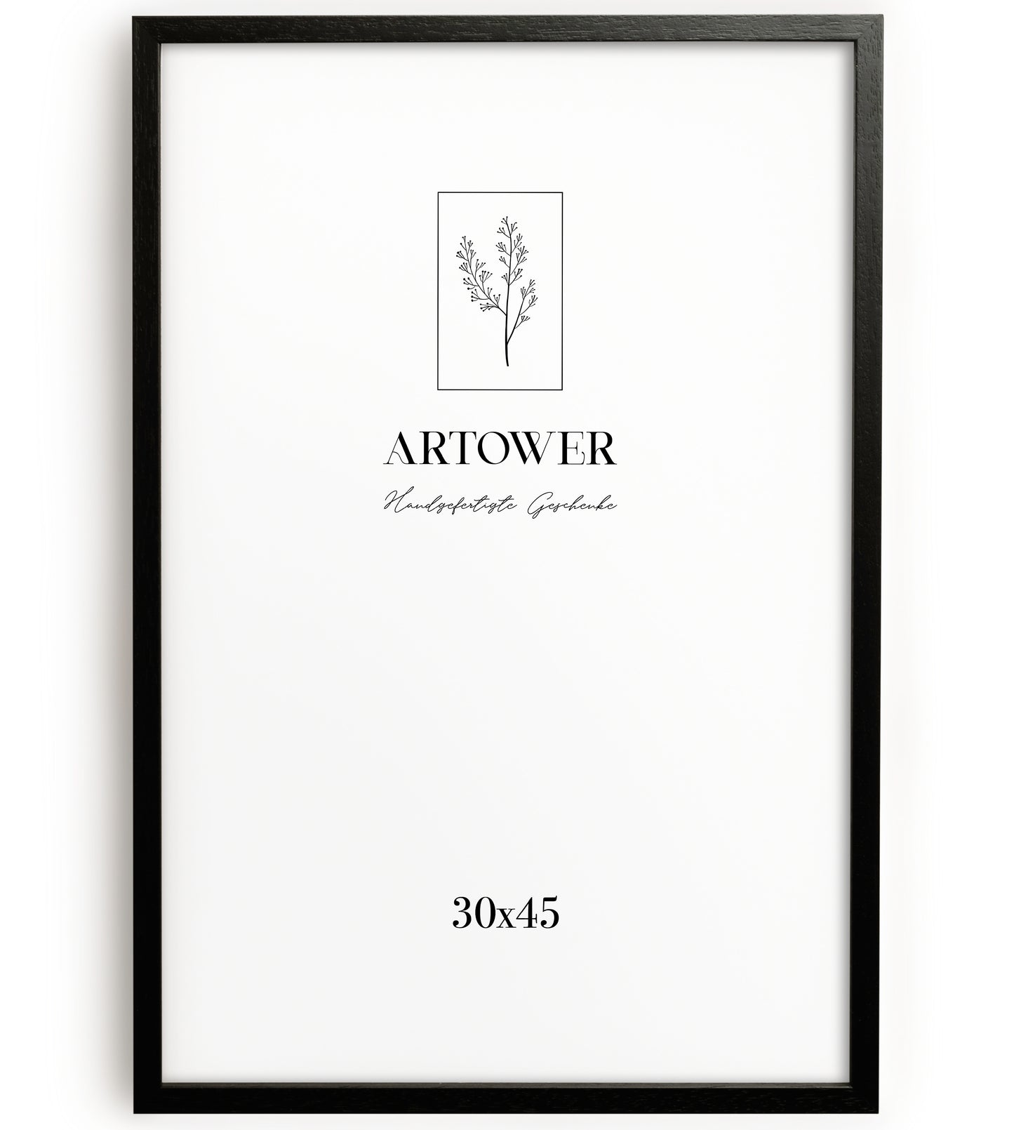 Artower® Bilderrahmen Schwarz Holz | Schwarzer Dünner Rahmen
