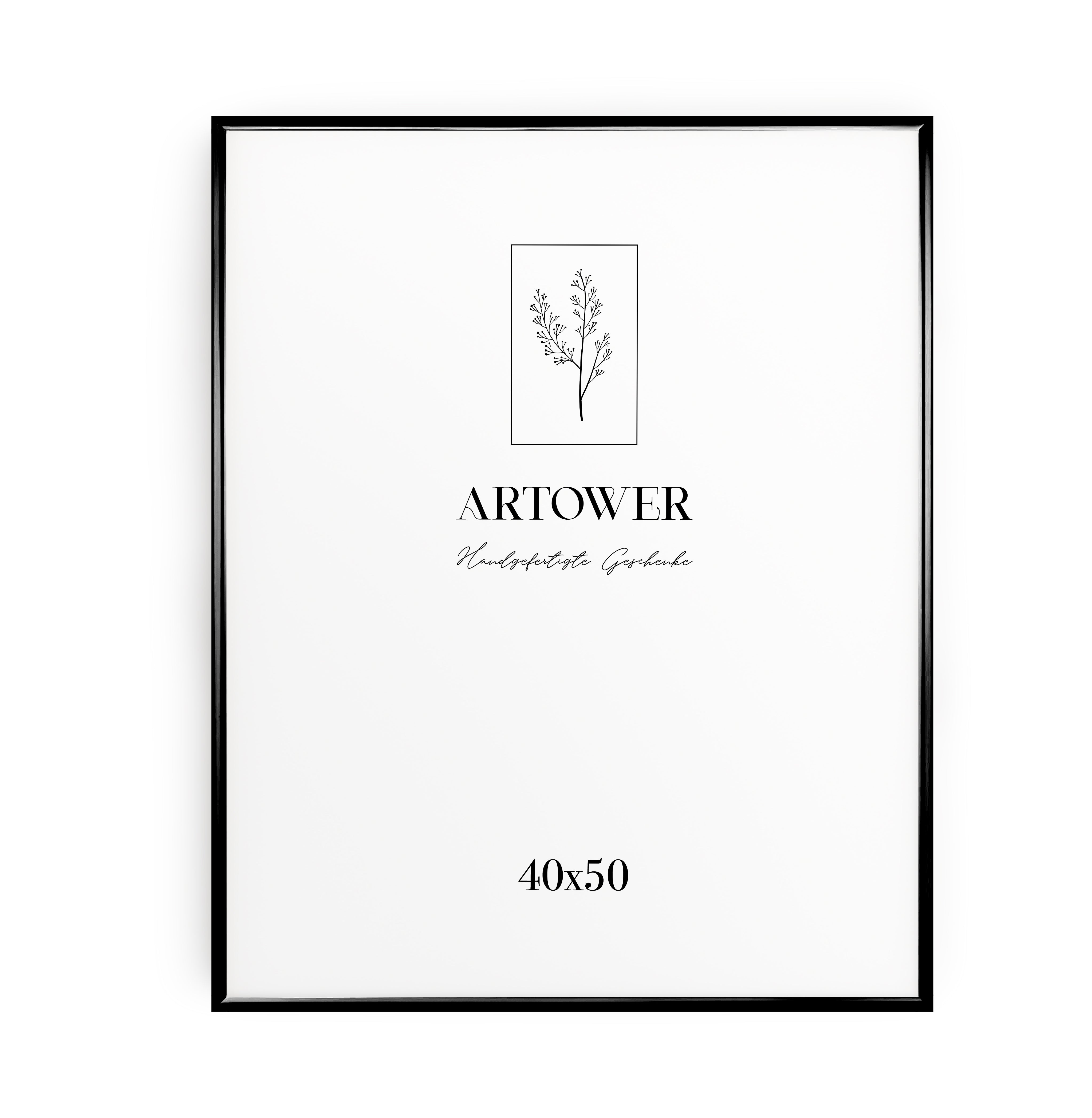 Artower® Bilderrahmen Schwarz Metall Dünner Rahmen