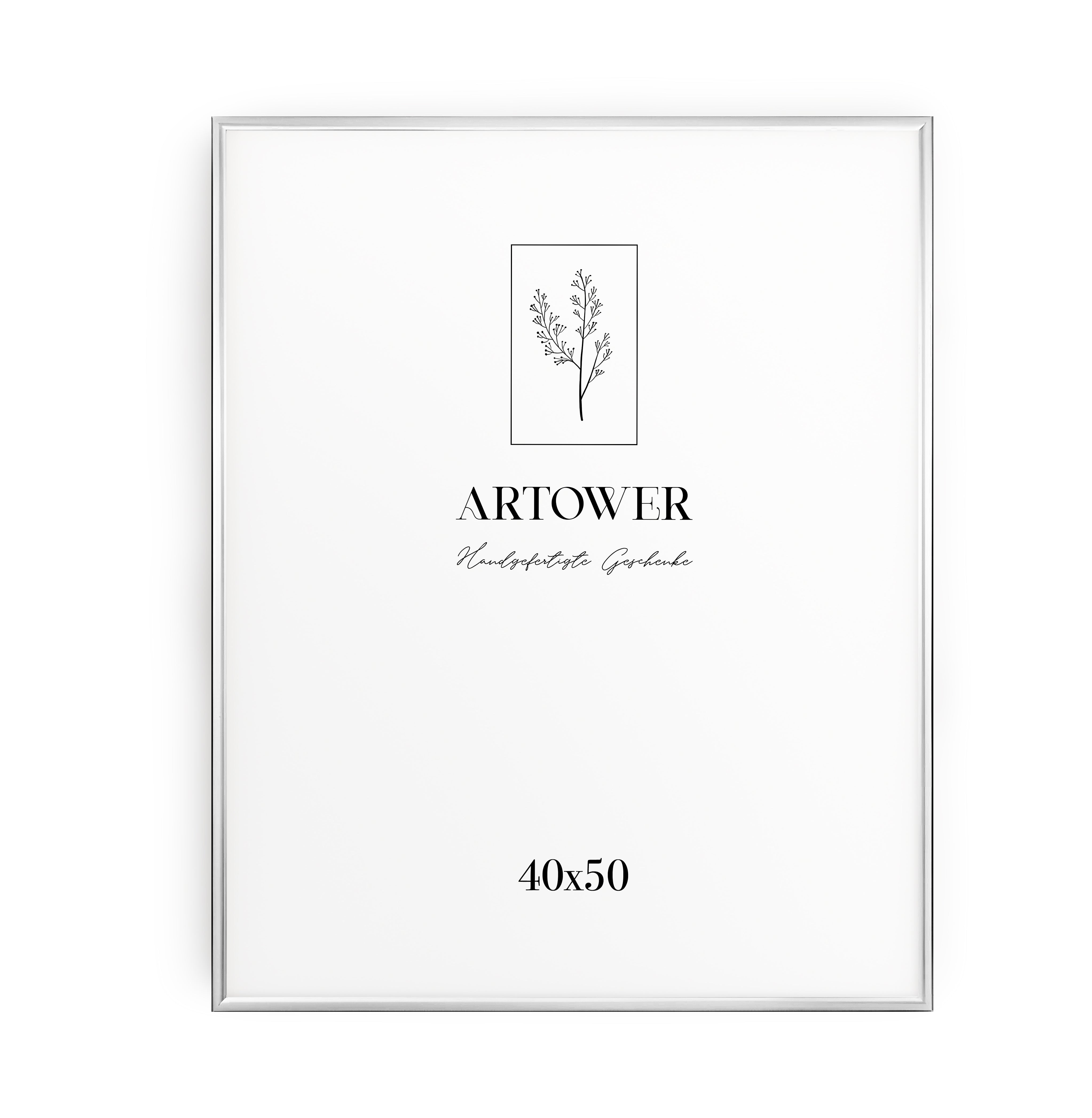 Artower® Bilderrahmen Silber Metall Dünner Rahmen