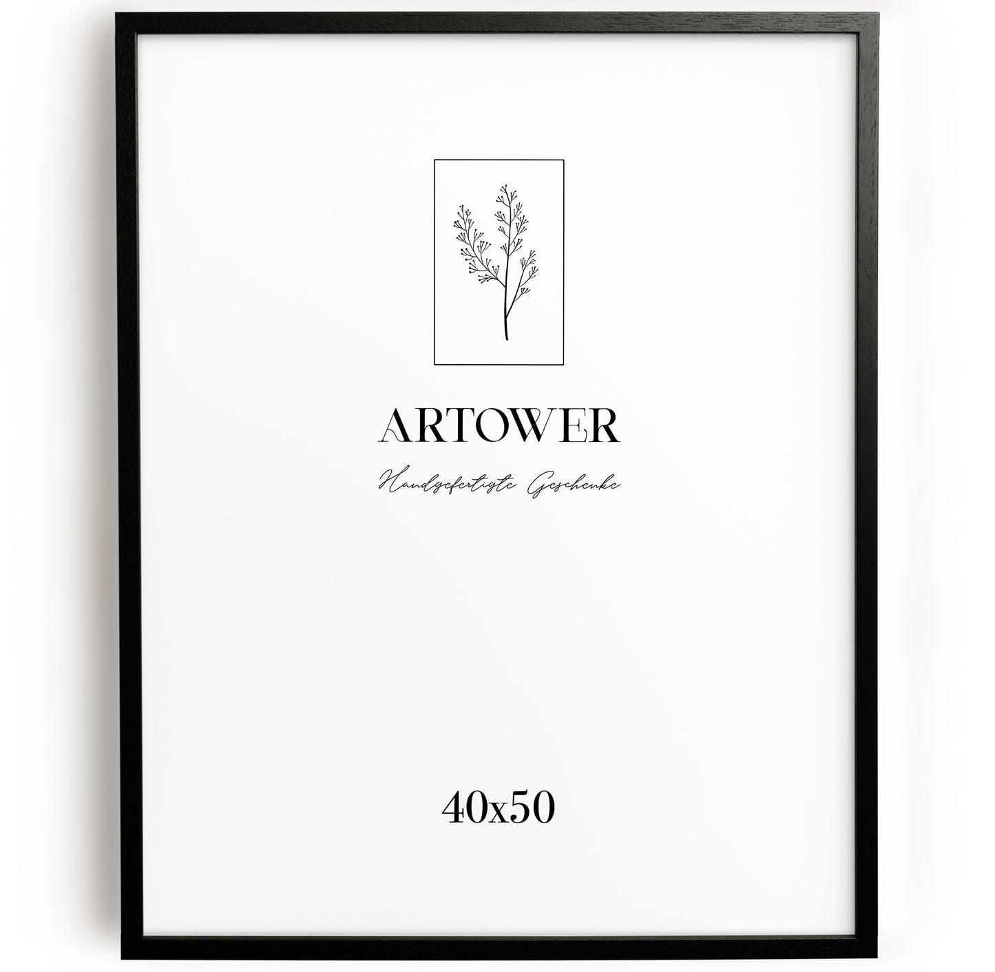 Artower® Bilderrahmen Schwarz Holz | Schwarzer Dünner Rahmen