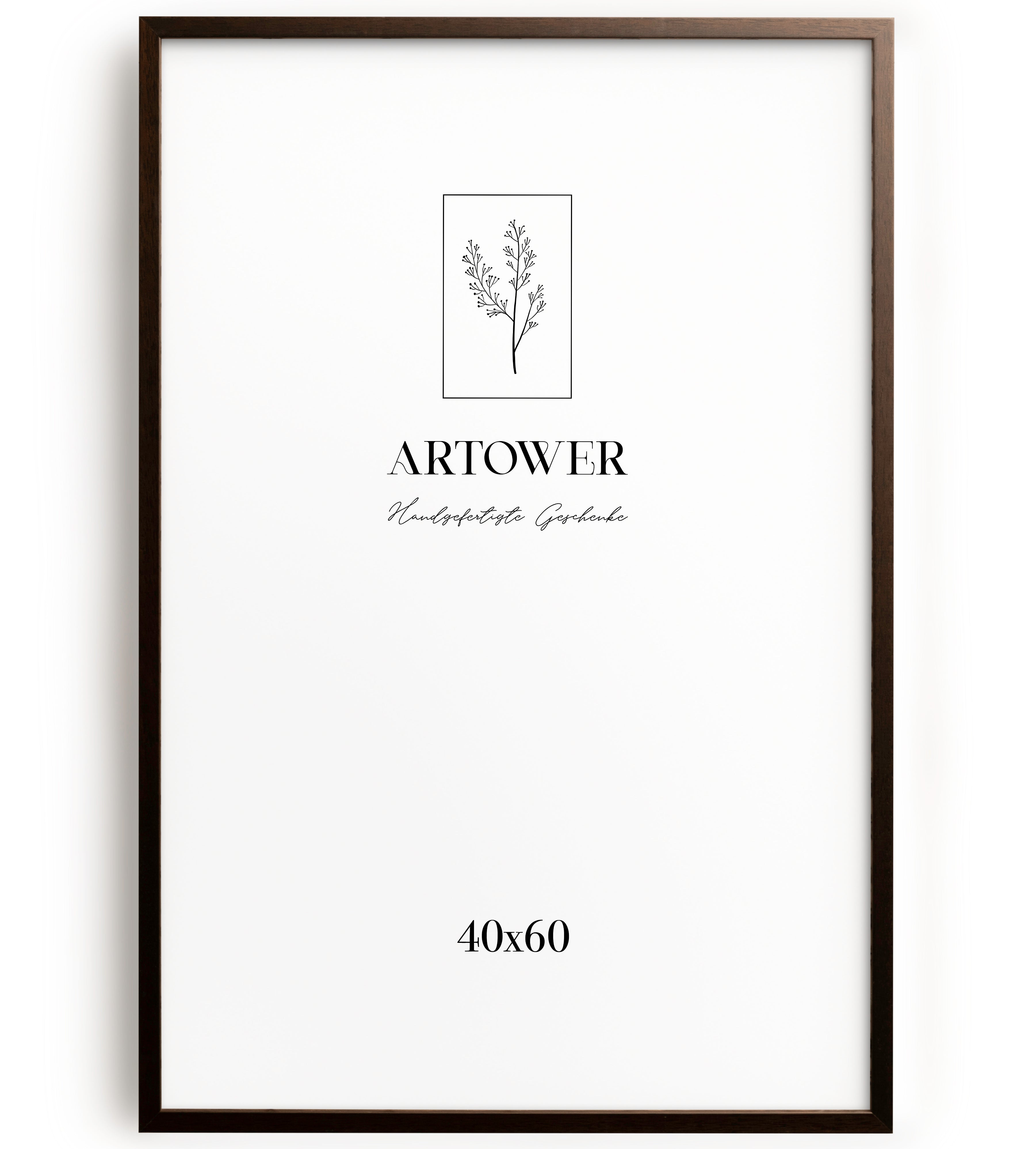 Artower® Bilderrahmen Braun Holz Dünner Rahmen