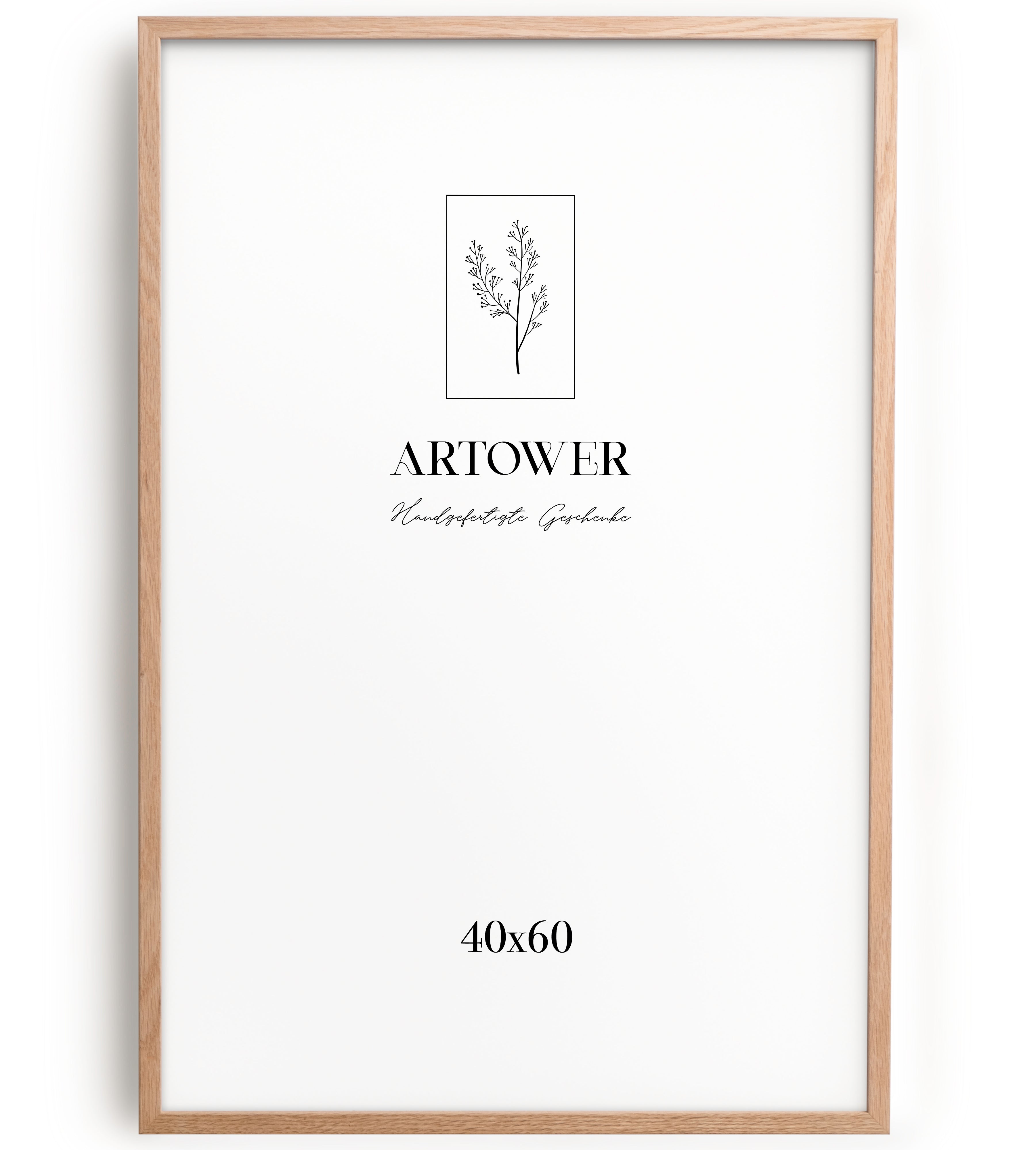 Artower® Bilderrahmen Natur Holz Eiche Dünner Rahmen