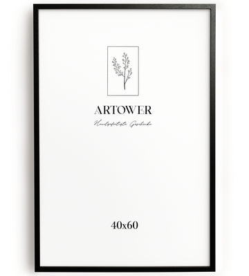 Artower® Bilderrahmen Schwarz Holz | Schwarzer Dünner Rahmen
