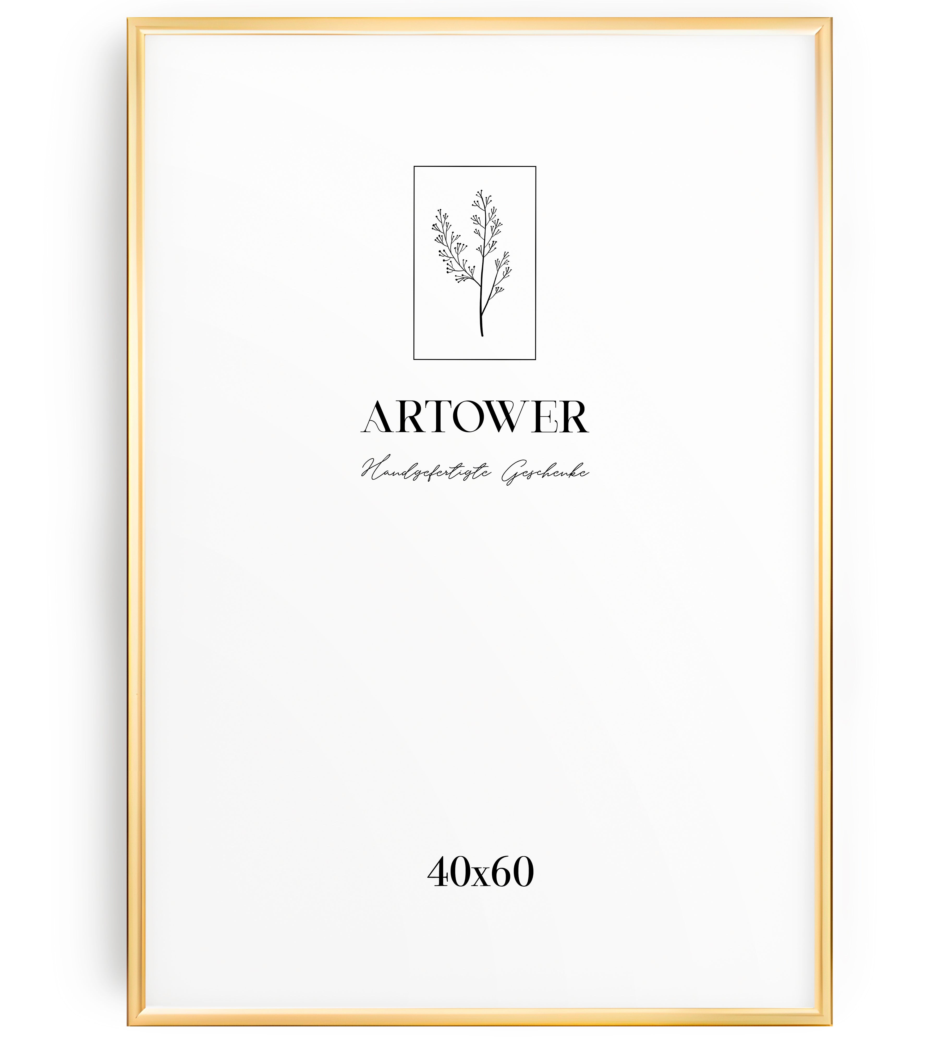 Artower® Bilderrahmen Gold Metall Dünner Rahmen