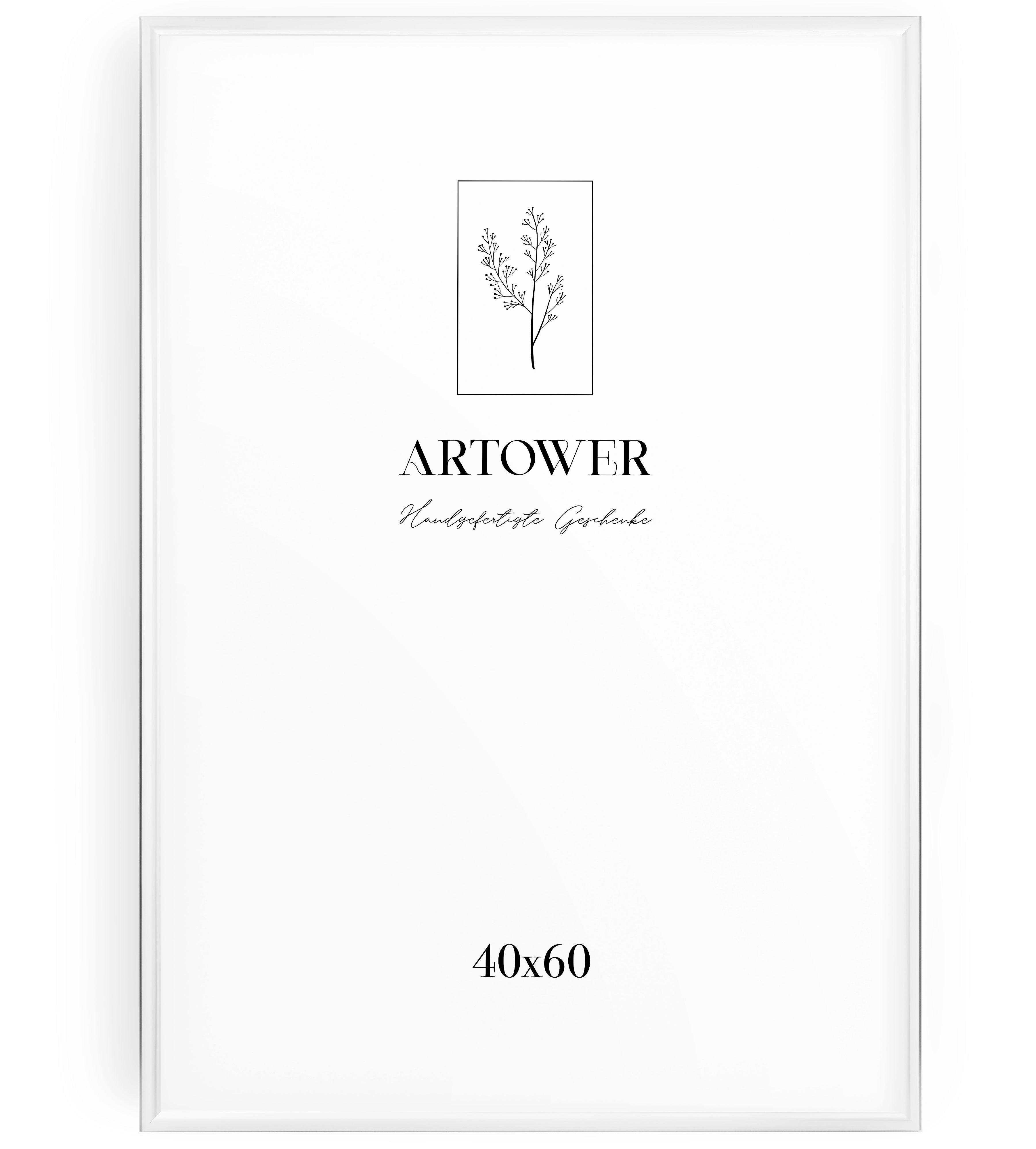 Artower® Bilderrahmen Weiß Metall Dünner Rahmen