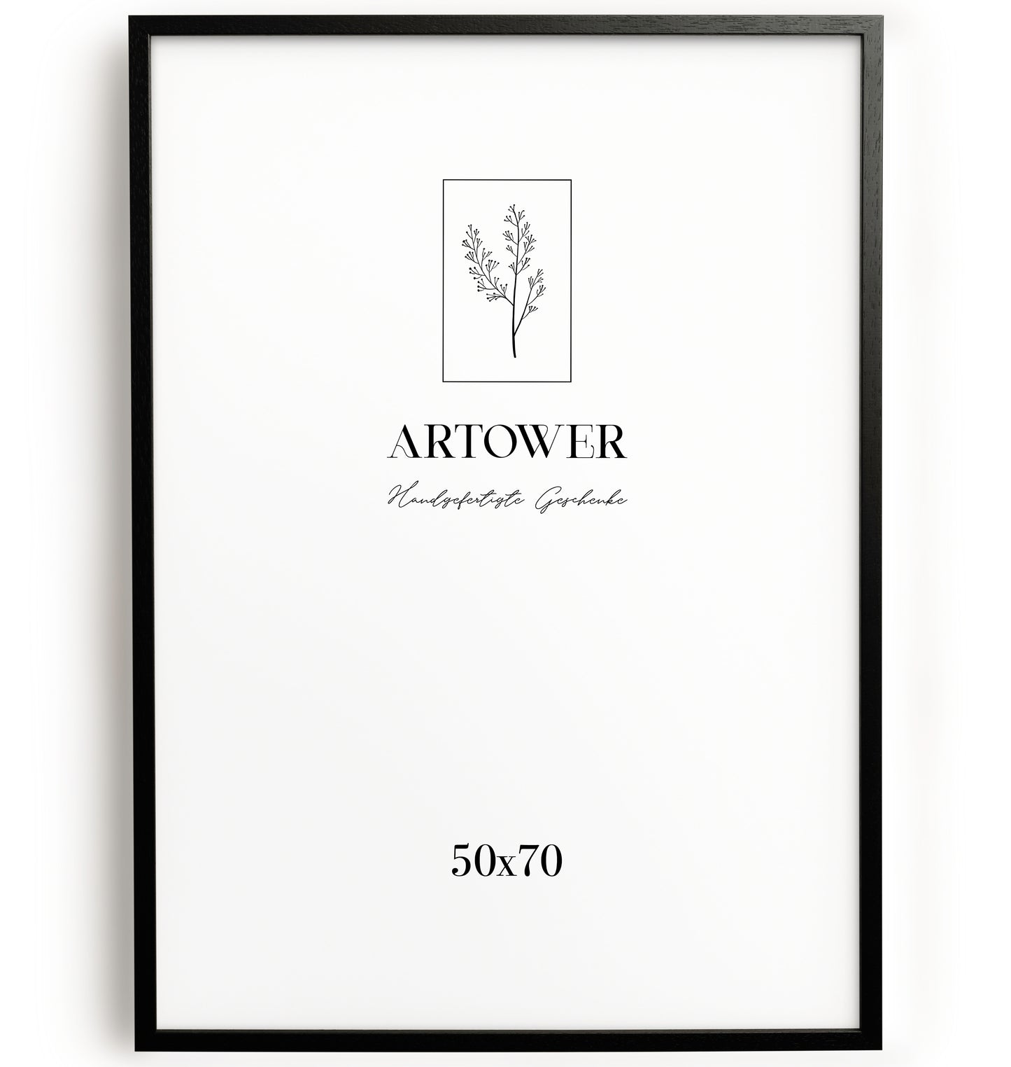 Artower® Bilderrahmen Schwarz Holz | Schwarzer Dünner Rahmen
