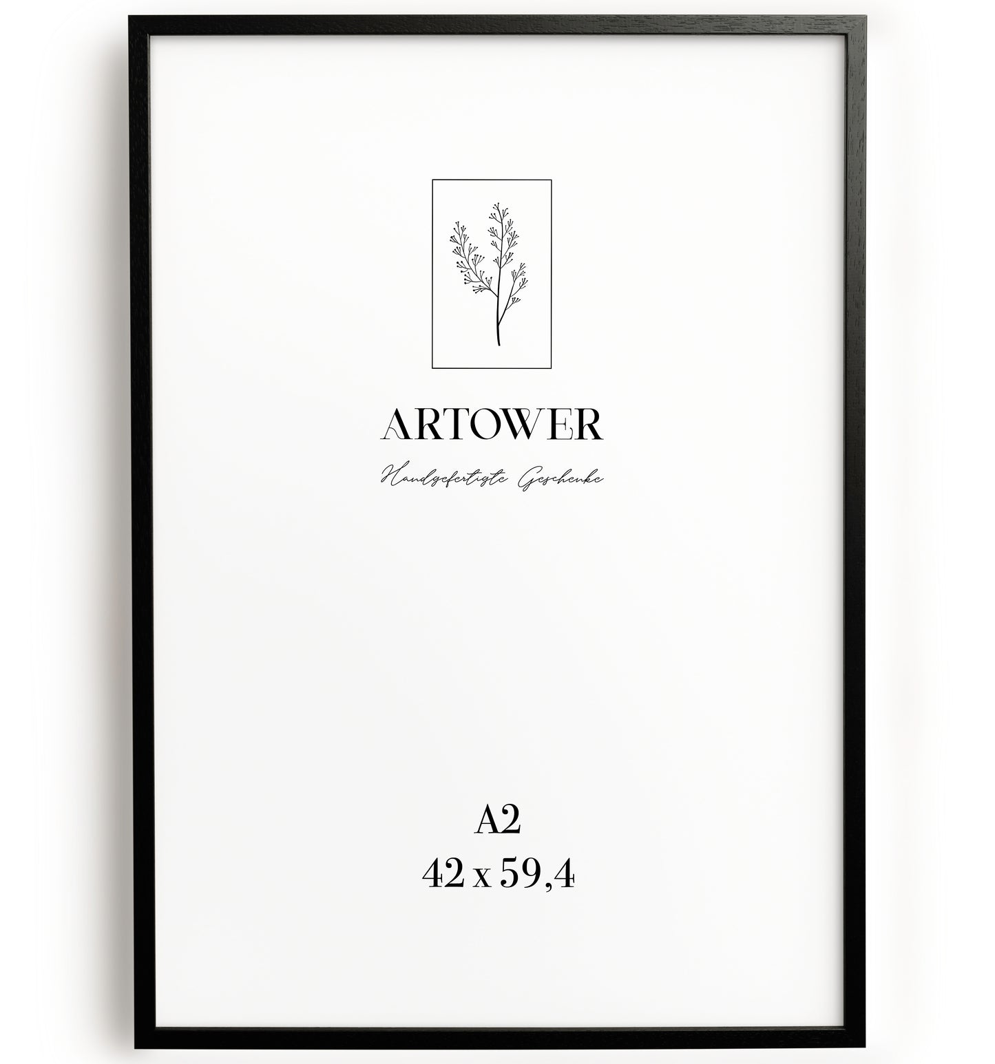 Artower® Bilderrahmen Schwarz Holz | Schwarzer Dünner Rahmen