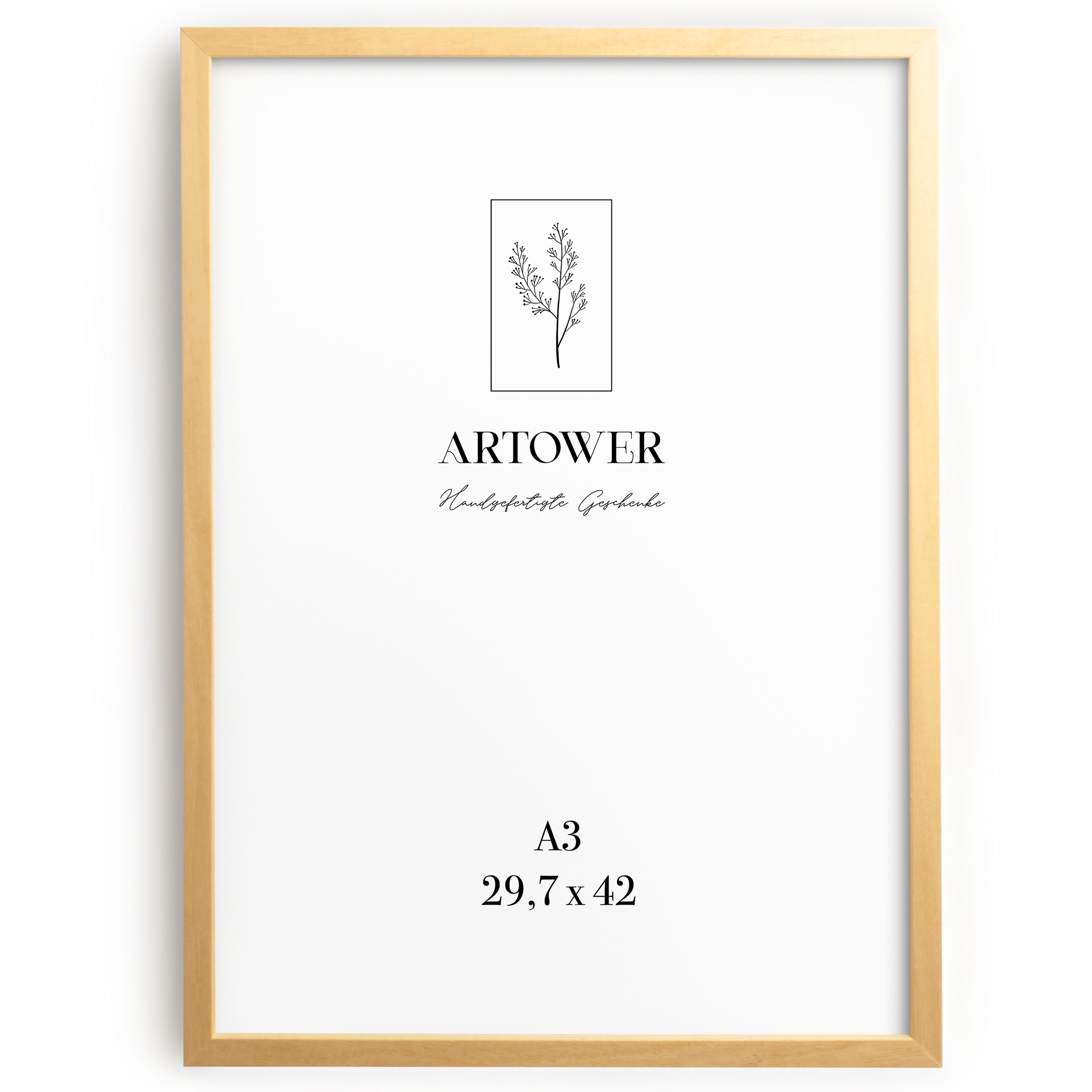 Artower® Bilderrahmen Natur Holz Dünner Rahmen