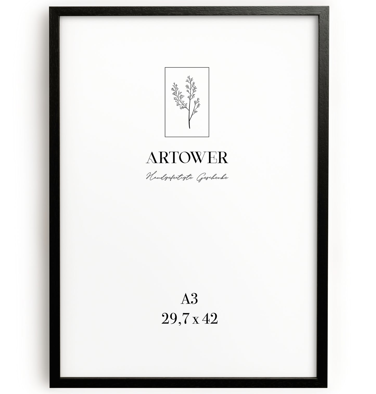 Artower® Bilderrahmen Schwarz Holz | Schwarzer Dünner Rahmen