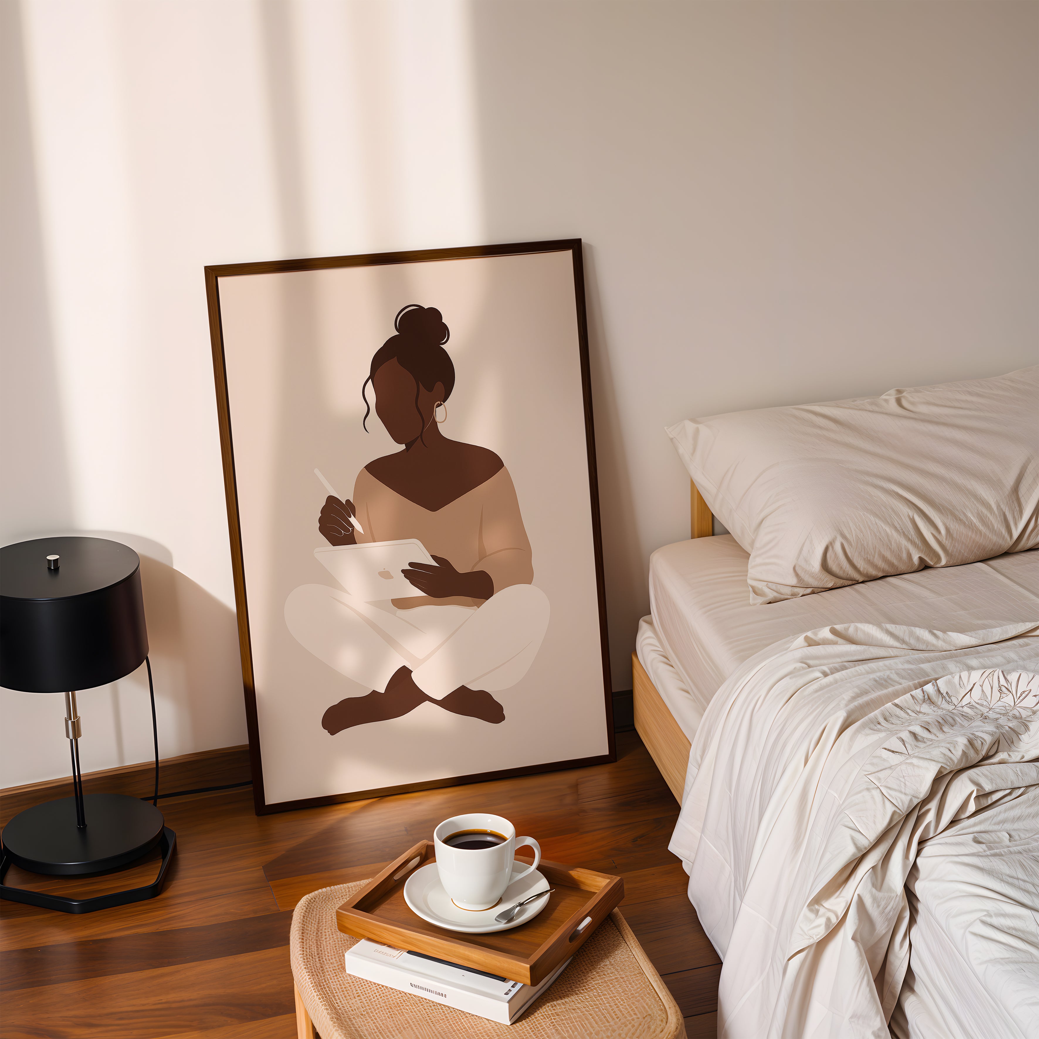 Artower® Bilderrahmen Braun Holz Dünner Rahmen