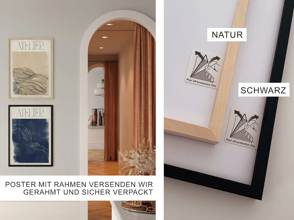 Hochzeitsgeschenk personalisiert mit Namen & Datum - Bild Brautpaar Hand in Hand