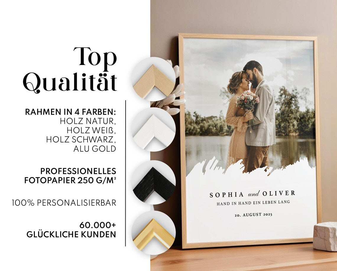 Hochzeitstag Geschenk mit Foto - Liebe Jubiläum Geschenk Paar