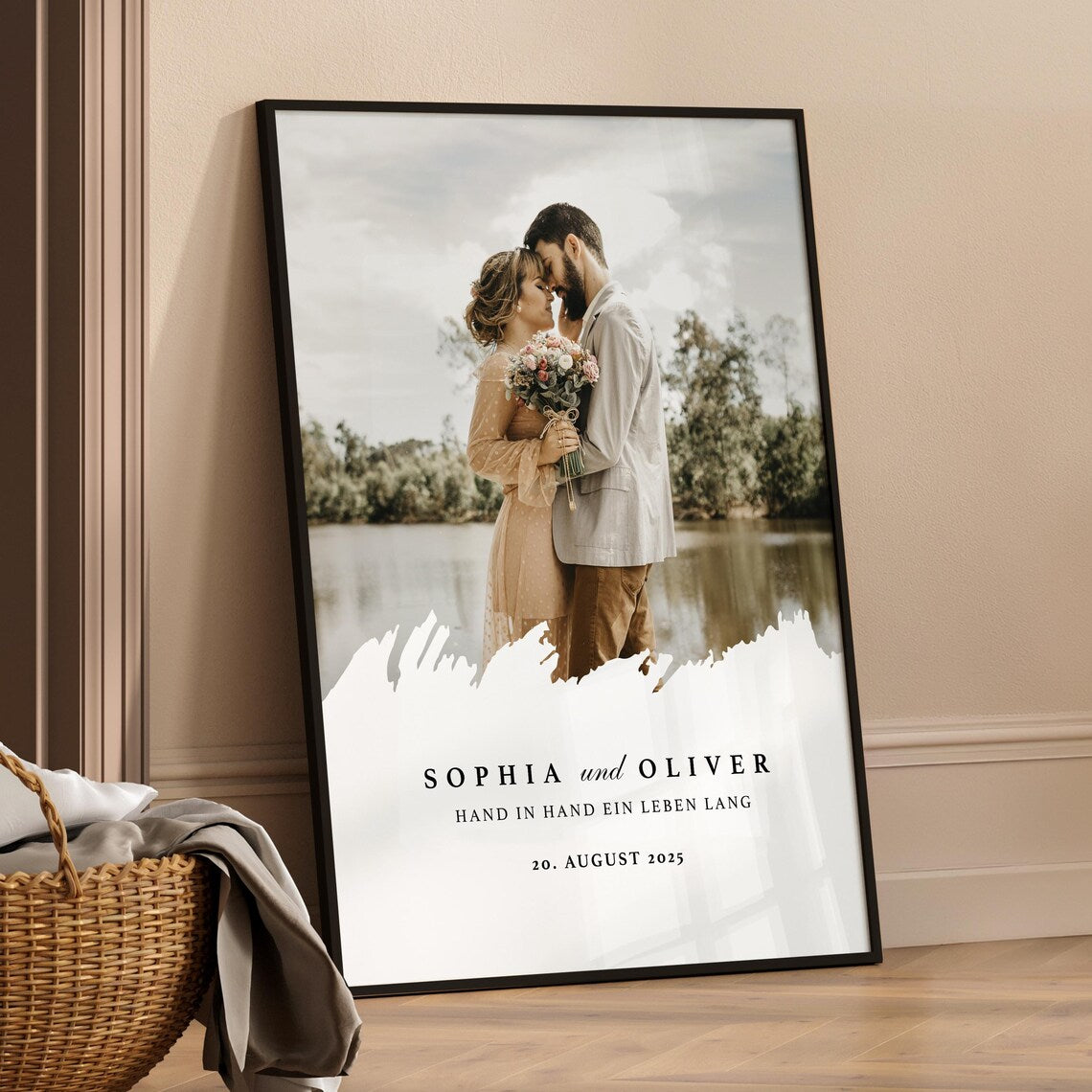 Hochzeitstag Geschenk mit Foto - Liebe Jubiläum Geschenk Paar