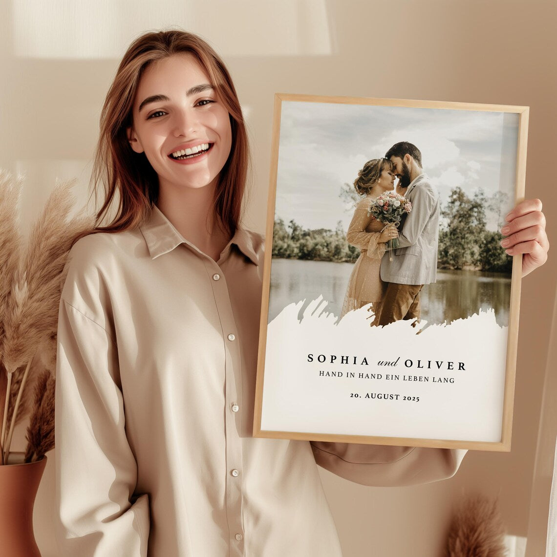 Hochzeitstag Geschenk mit Foto - Liebe Jubiläum Geschenk Paar