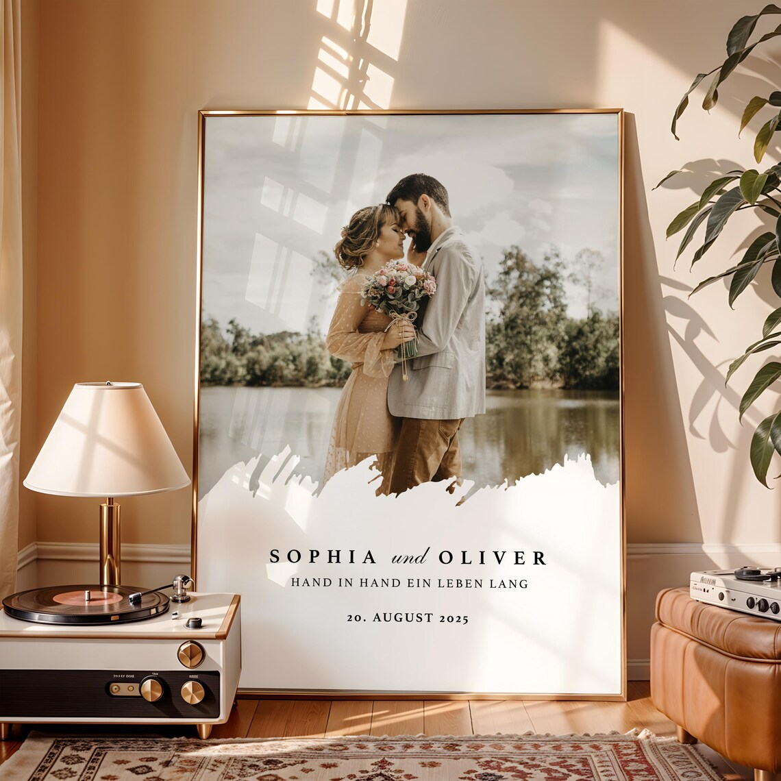 Hochzeitstag Geschenk mit Foto - Liebe Jubiläum Geschenk Paar