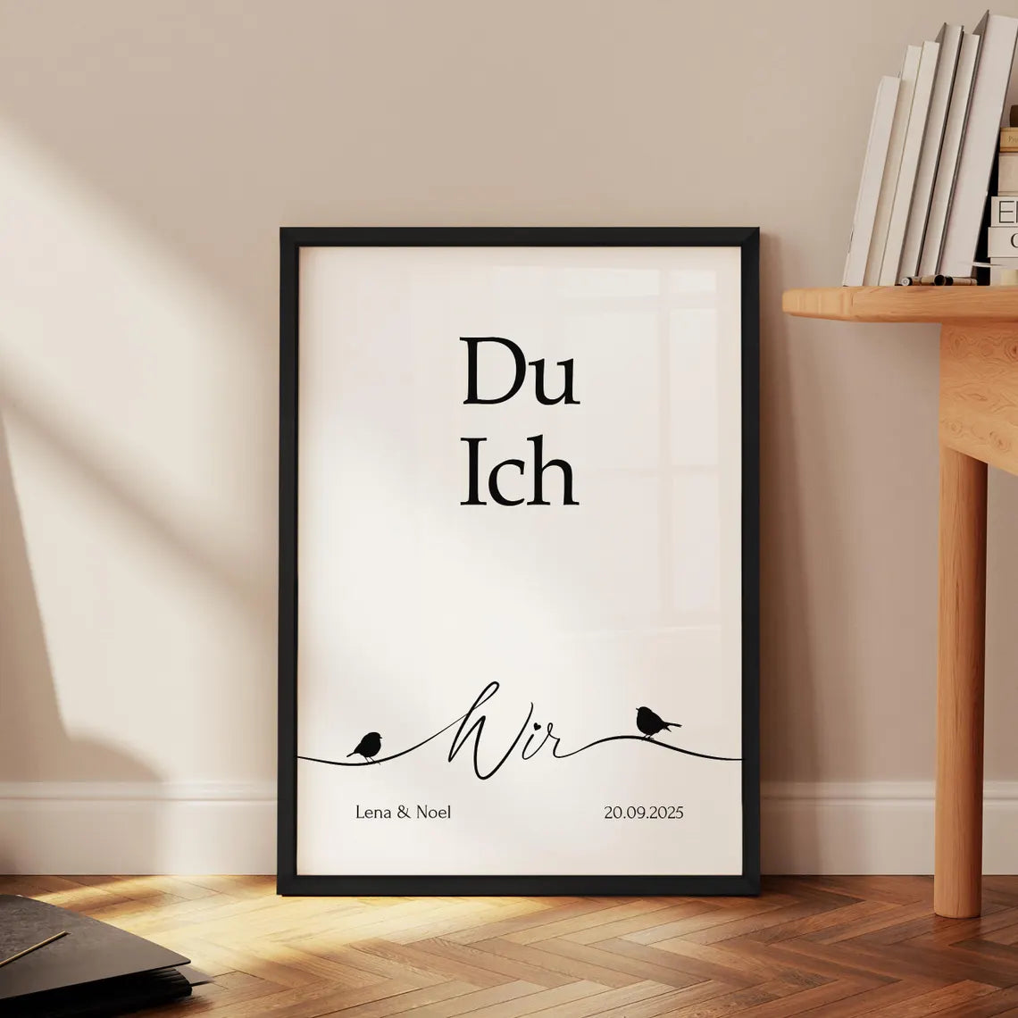 „Du Ich Wir“ – Personalisiertes Poster zur Hochzeit & zum Jahrestag