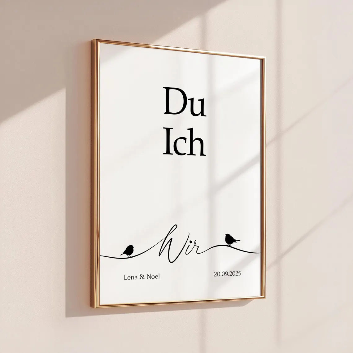„Du Ich Wir“ – Personalisiertes Poster zur Hochzeit & zum Jahrestag