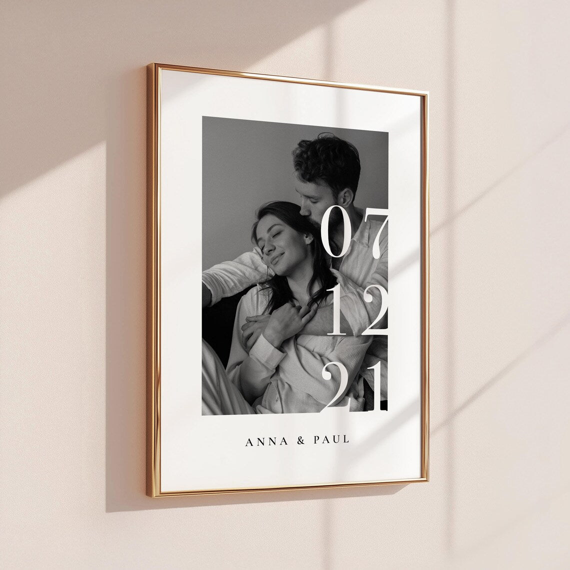 Jahrestag Geschenk – Personalisiertes Poster mit Namen, Datum & Foto