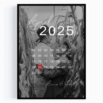 Fotoposter mit Kalender – Personalisiertes Geschenk zum Jahrestag