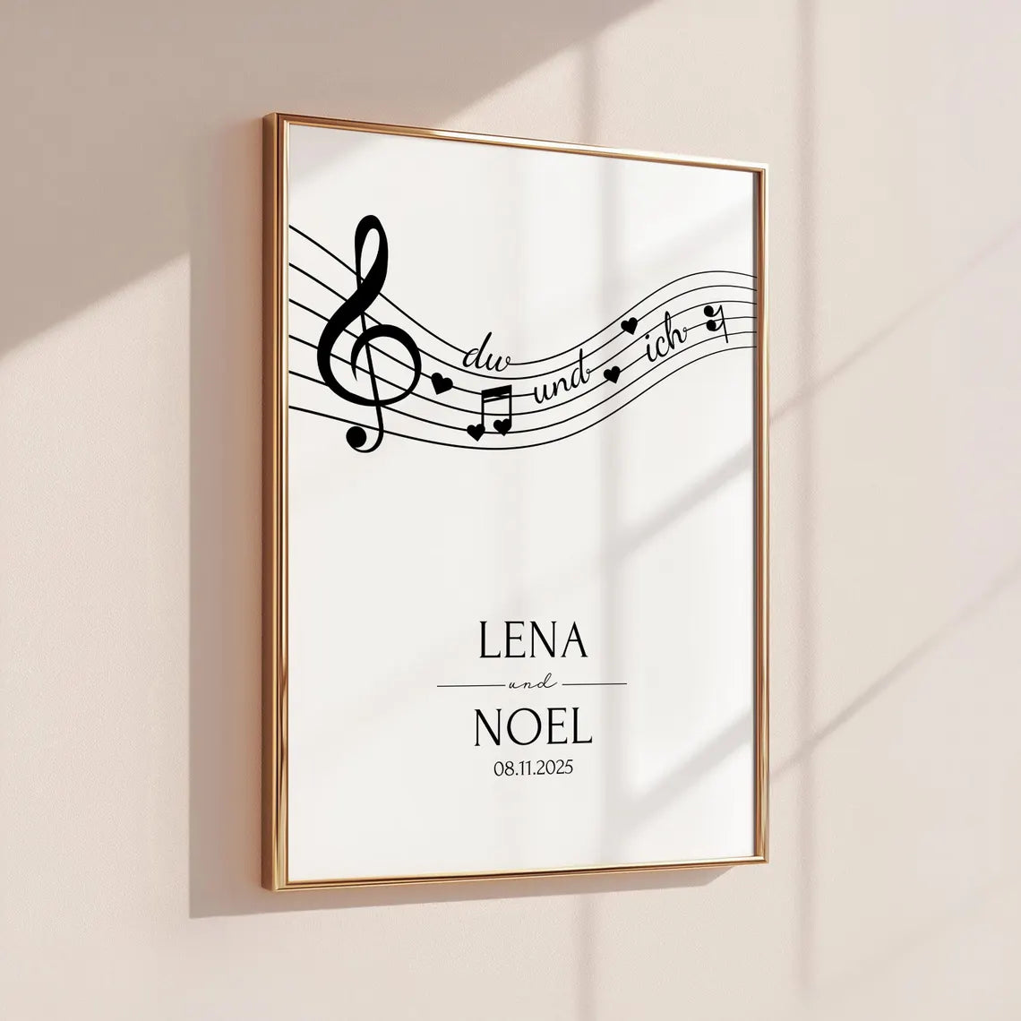 Hochzeitsgeschenk du und ich Bild Geschenk zur Hochzeit Poster für Brautpaar
