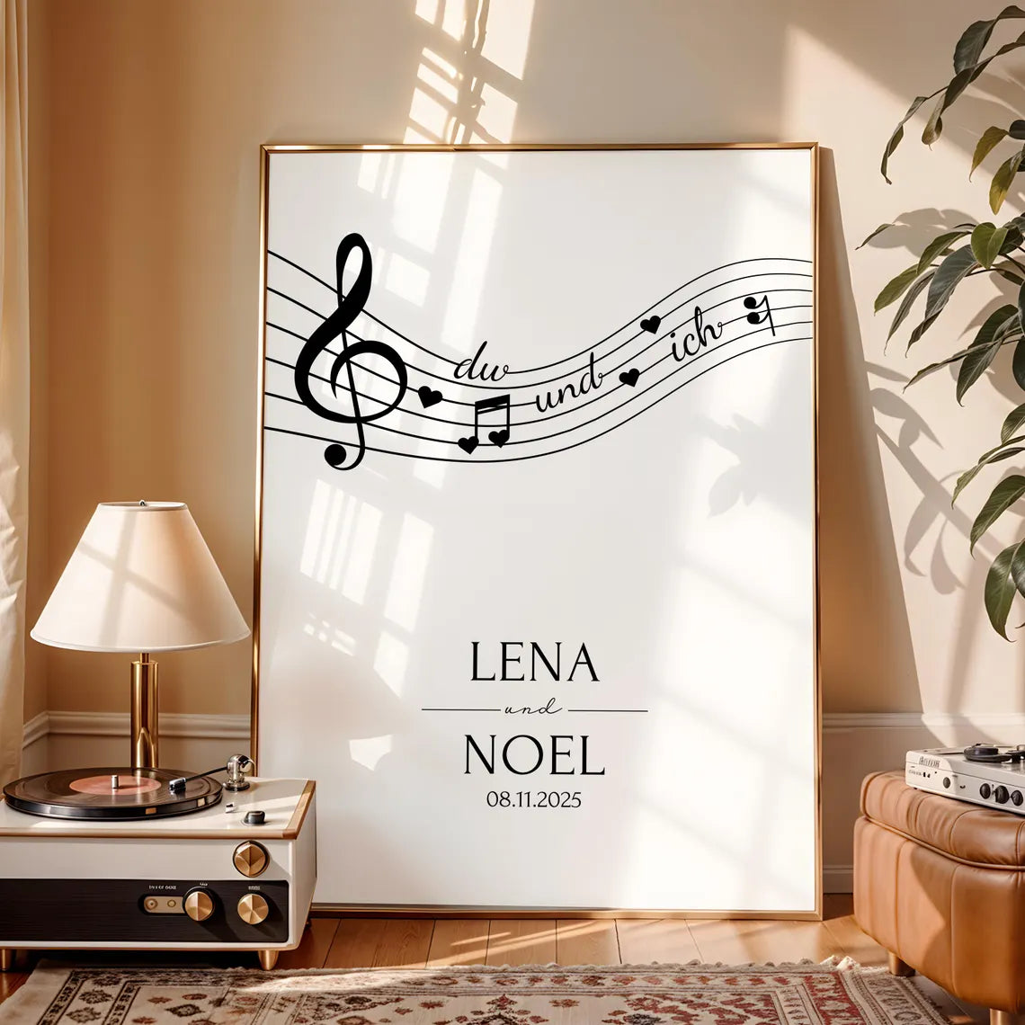 Hochzeitsgeschenk du und ich Bild Geschenk zur Hochzeit Poster für Brautpaar