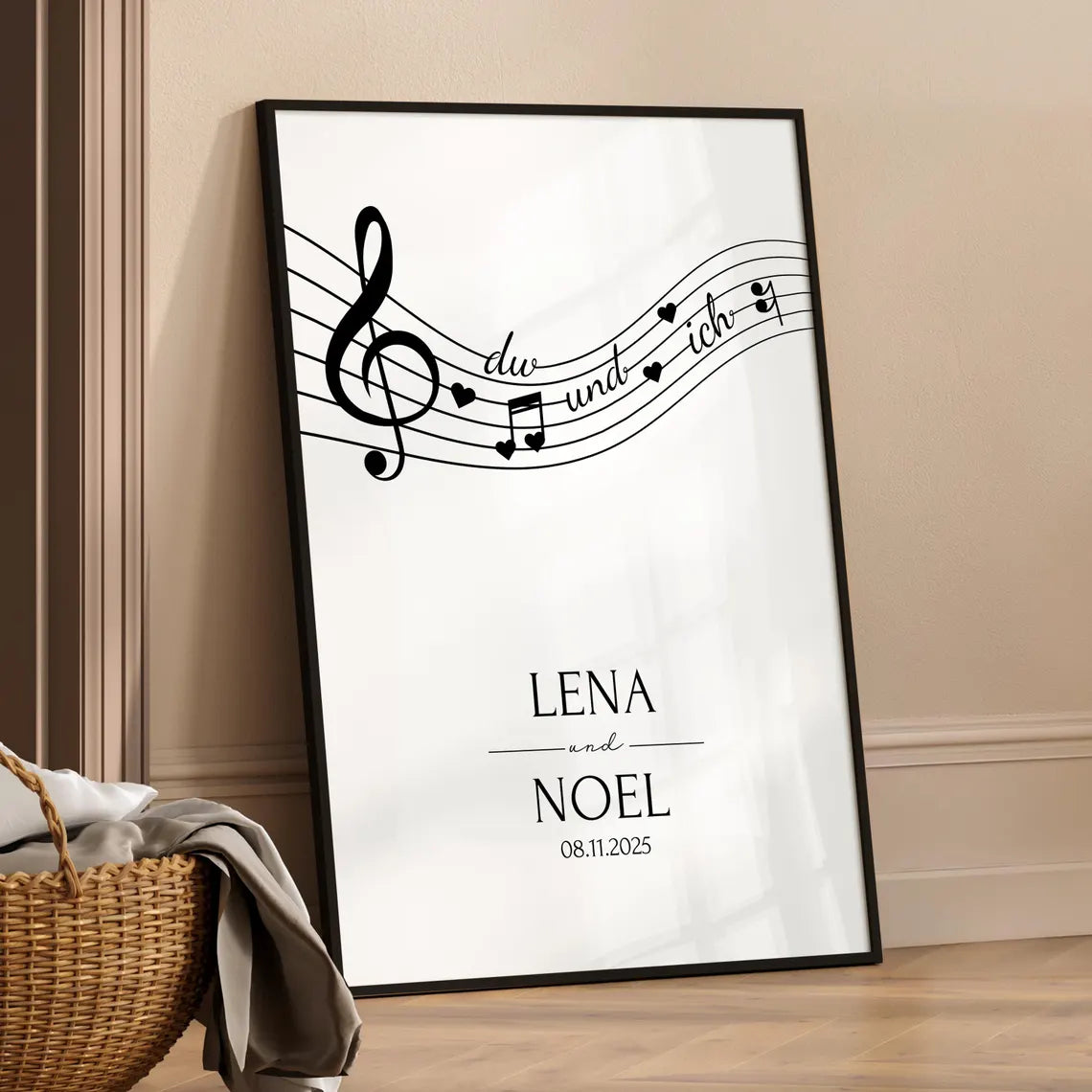 Hochzeitsgeschenk du und ich Bild Geschenk zur Hochzeit Poster für Brautpaar