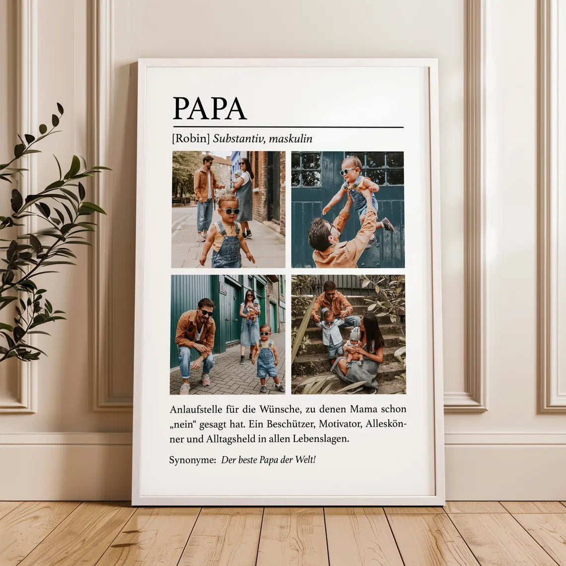 Papa Geschenk mit Fotos – personalisiertes Vatertagsgeschenk für Papa, Mann, Ehemann, Vater