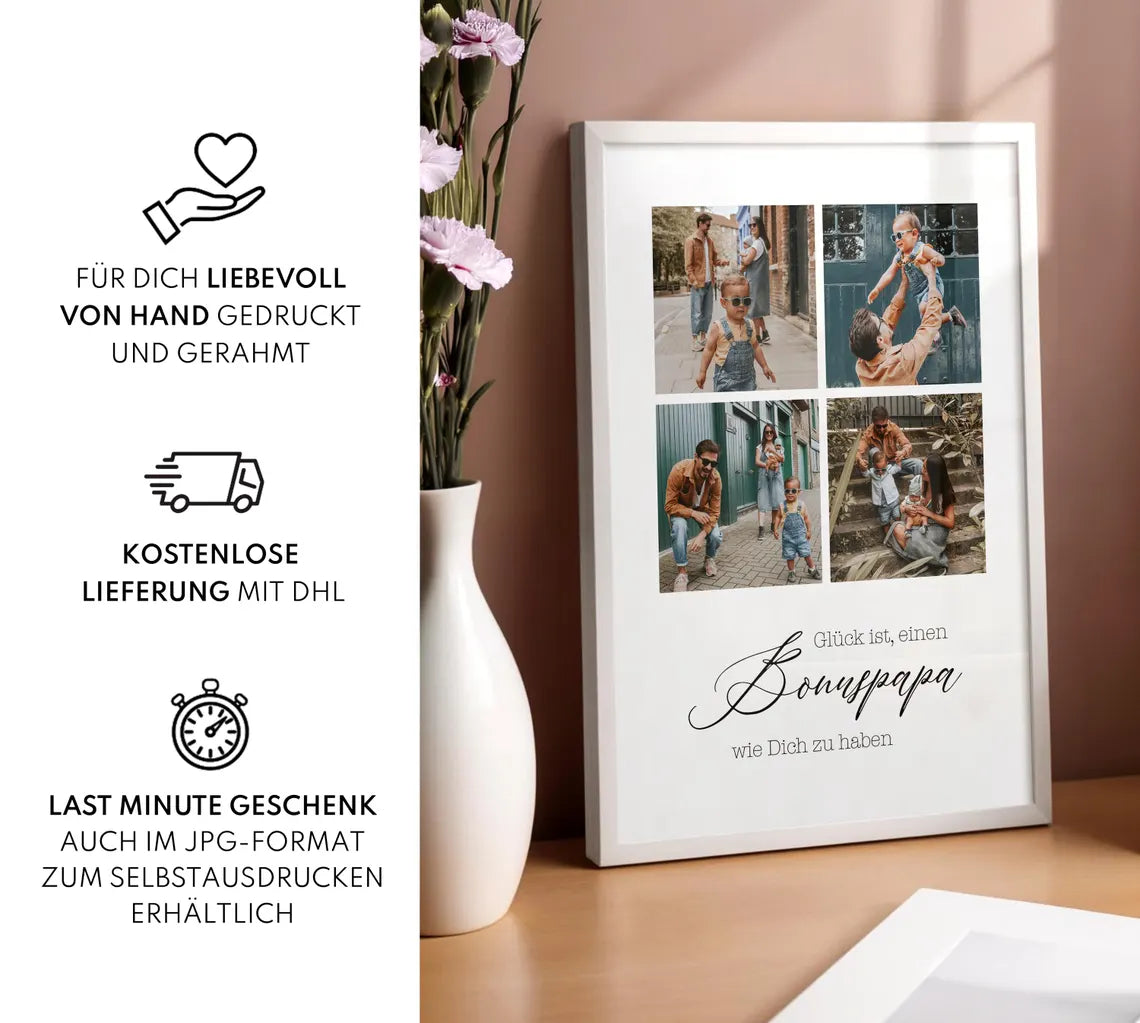 Geburtstag Geschenkidee Bonuspapa – Vatertagsgeschenk für Stiefvater, Stiefpapa