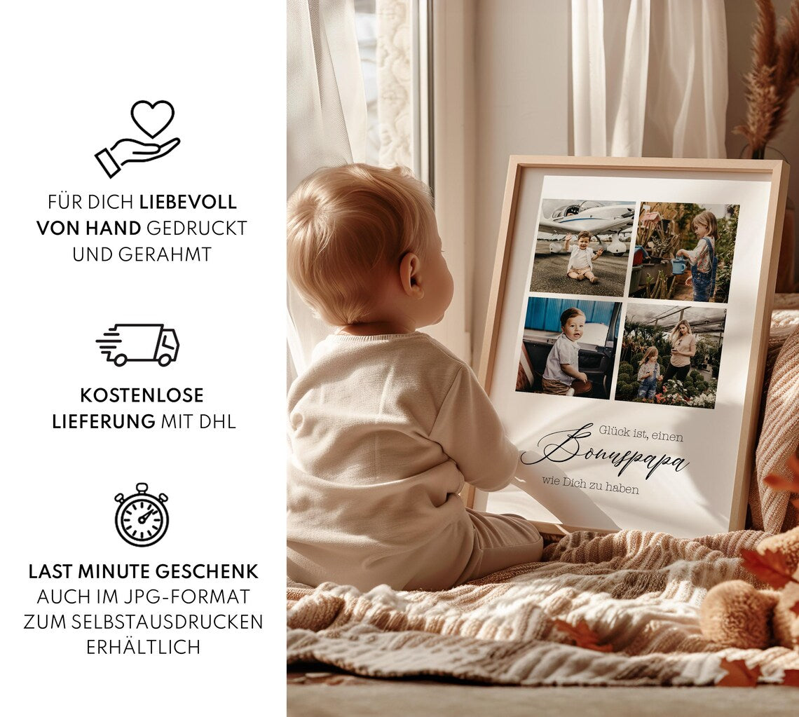 Bonuspapa Geschenk – Vatertagsgeschenk für Stiefvater, Stiefpapa Geburtstag Fotogeschenk