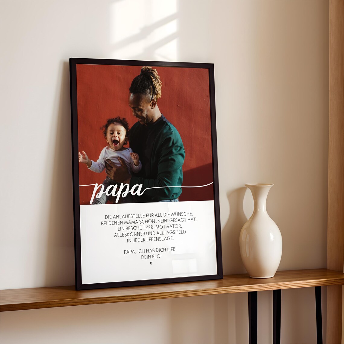 Papa Geschenk Vatertag, Geburtstag – Definition Bild mit Foto