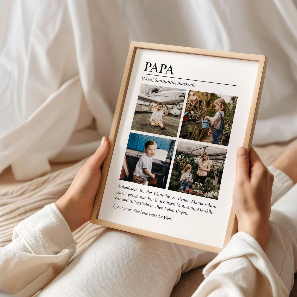 Papa Geschenk mit Fotos – personalisiertes Vatertagsgeschenk für Papa, Mann, Ehemann, Vater