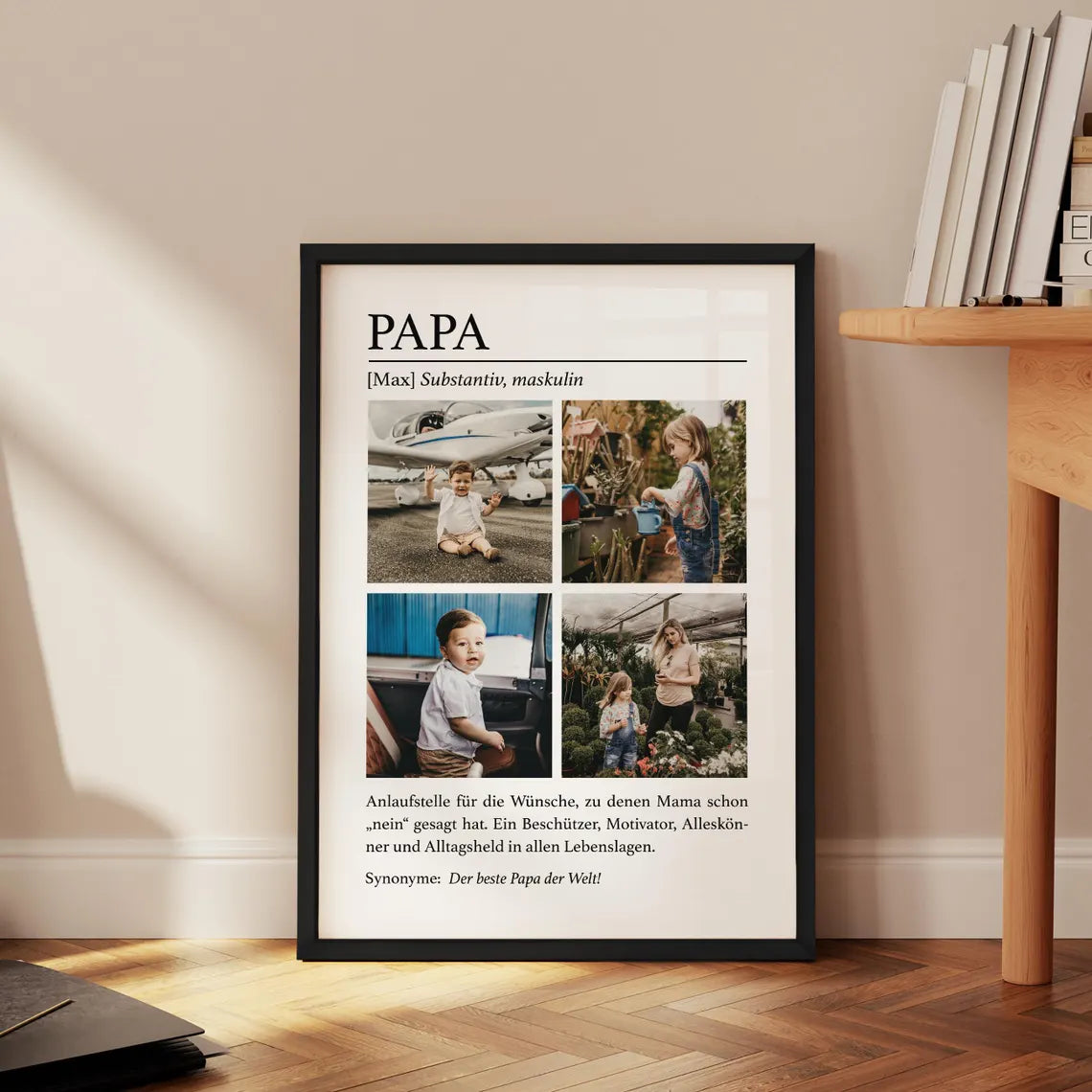 Papa Geschenk mit Fotos – personalisiertes Vatertagsgeschenk für Papa, Mann, Ehemann, Vater