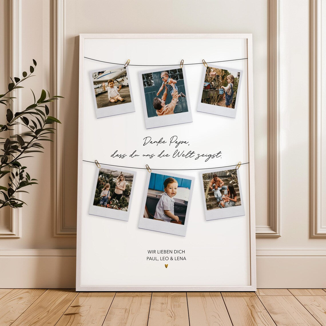 Danke Papa – Personalisiertes Geschenk mit Fotos, Vatertag Geschenkidee