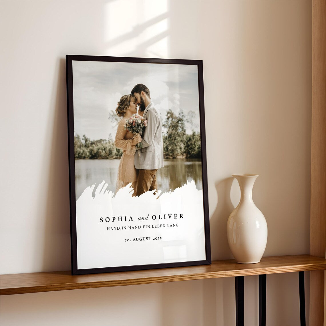 Hochzeitstag Geschenk mit Foto - Liebe Jubiläum Geschenk Paar