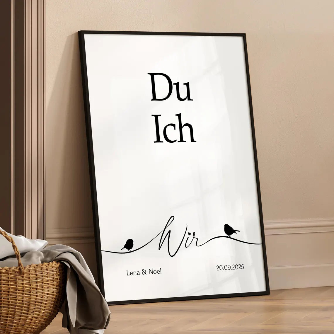 „Du Ich Wir“ – Personalisiertes Poster zur Hochzeit & zum Jahrestag