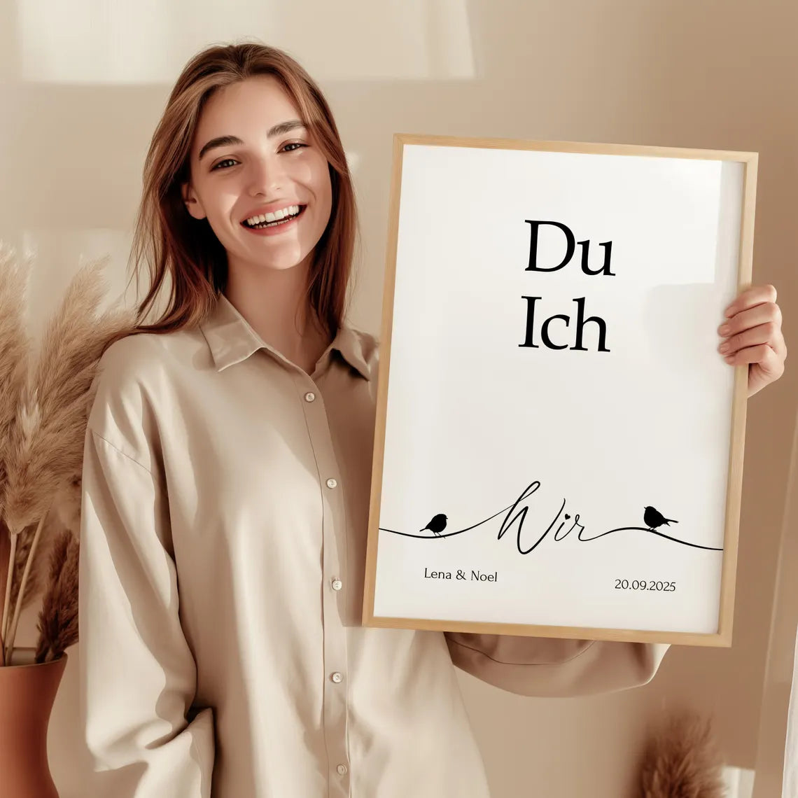 „Du Ich Wir“ – Personalisiertes Poster zur Hochzeit & zum Jahrestag