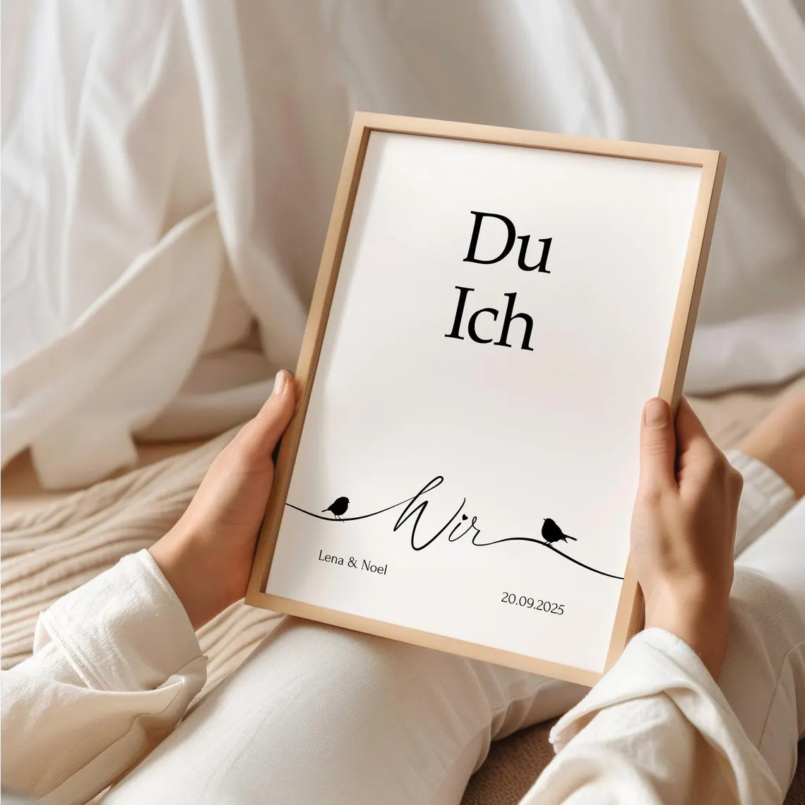 „Du Ich Wir“ – Personalisiertes Poster zur Hochzeit & zum Jahrestag