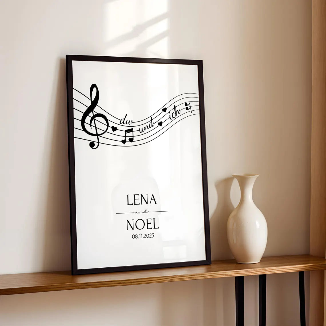 Hochzeitsgeschenk du und ich Bild Geschenk zur Hochzeit Poster für Brautpaar