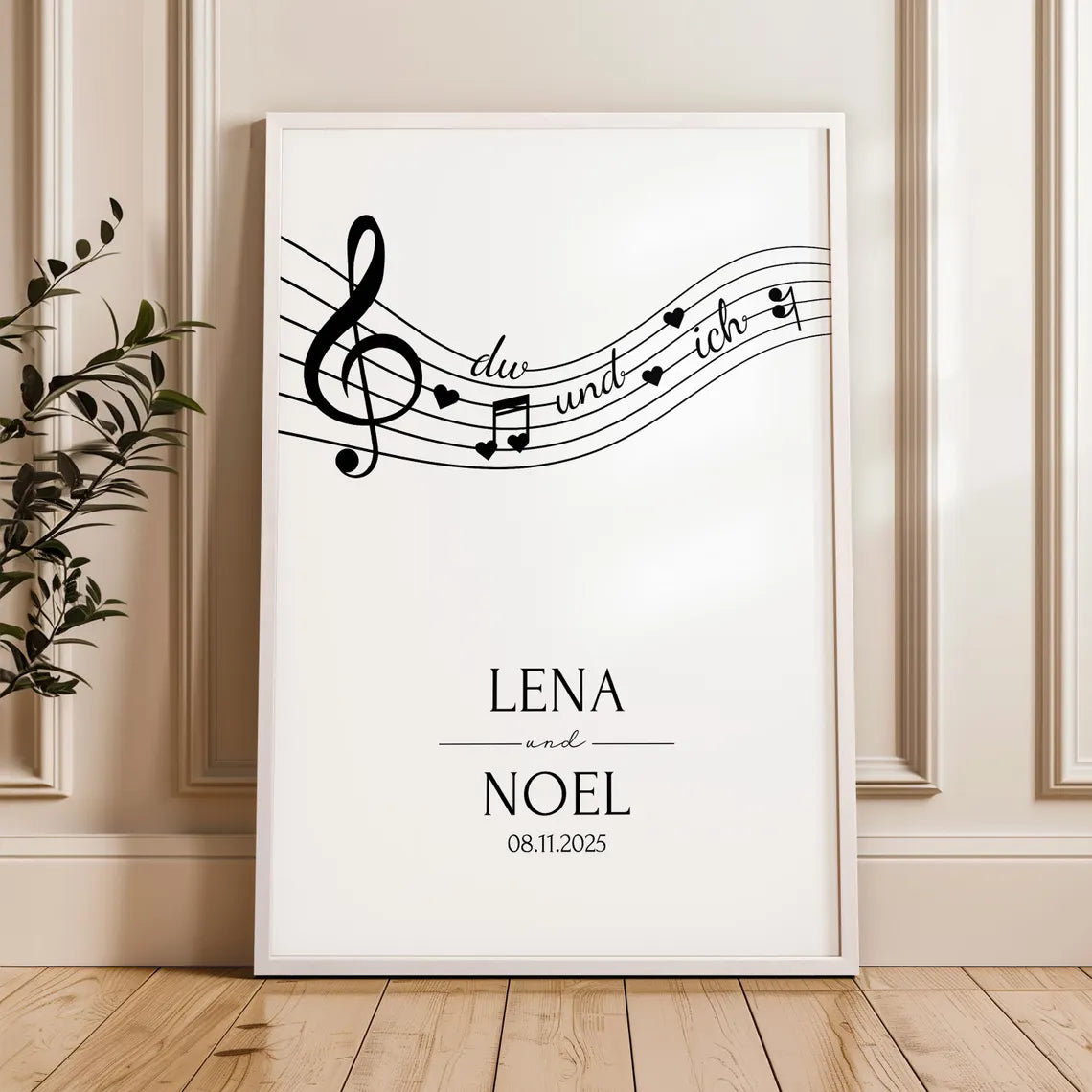 Hochzeitsgeschenk du und ich Bild Geschenk zur Hochzeit Poster für Brautpaar