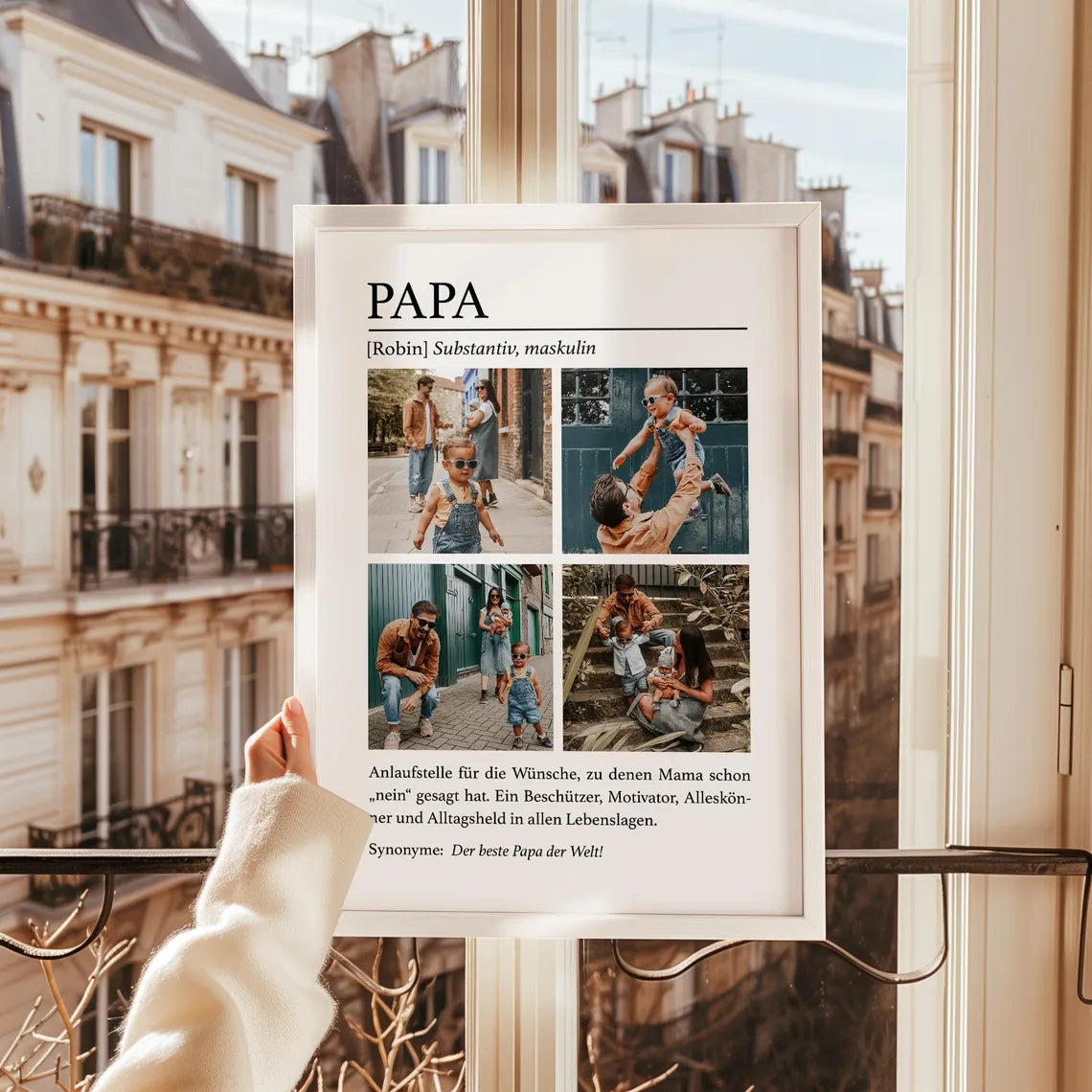 Papa Geschenk mit Fotos – personalisiertes Vatertagsgeschenk für Papa, Mann, Ehemann, Vater