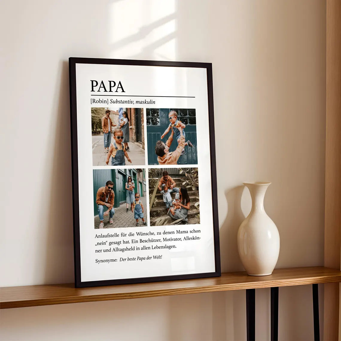 Vatertagsgeschenk personalisiert – Papa Geburtstag Geschenk mit Fotos